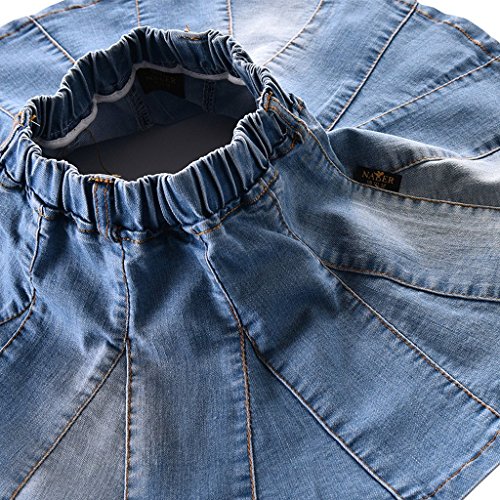 NABER Gonne di jeans per bambine e ragazze