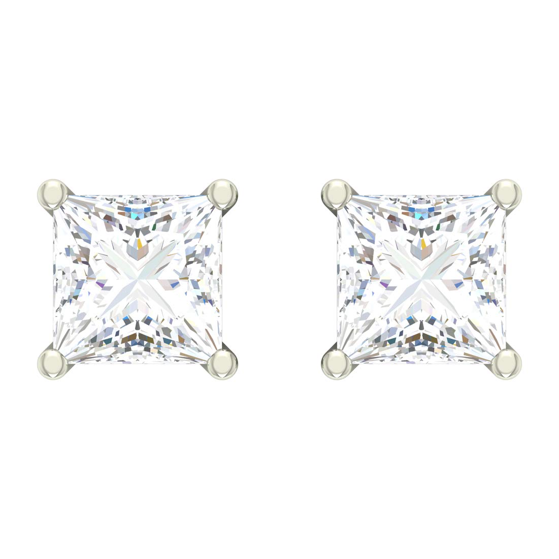 CLARA 925 Sterling Silver Swiss Zirconia Square Earring With Screw Back Gift for Women and Girls (B084G9Y669) Amazon Price History, Amazon Price Tracker