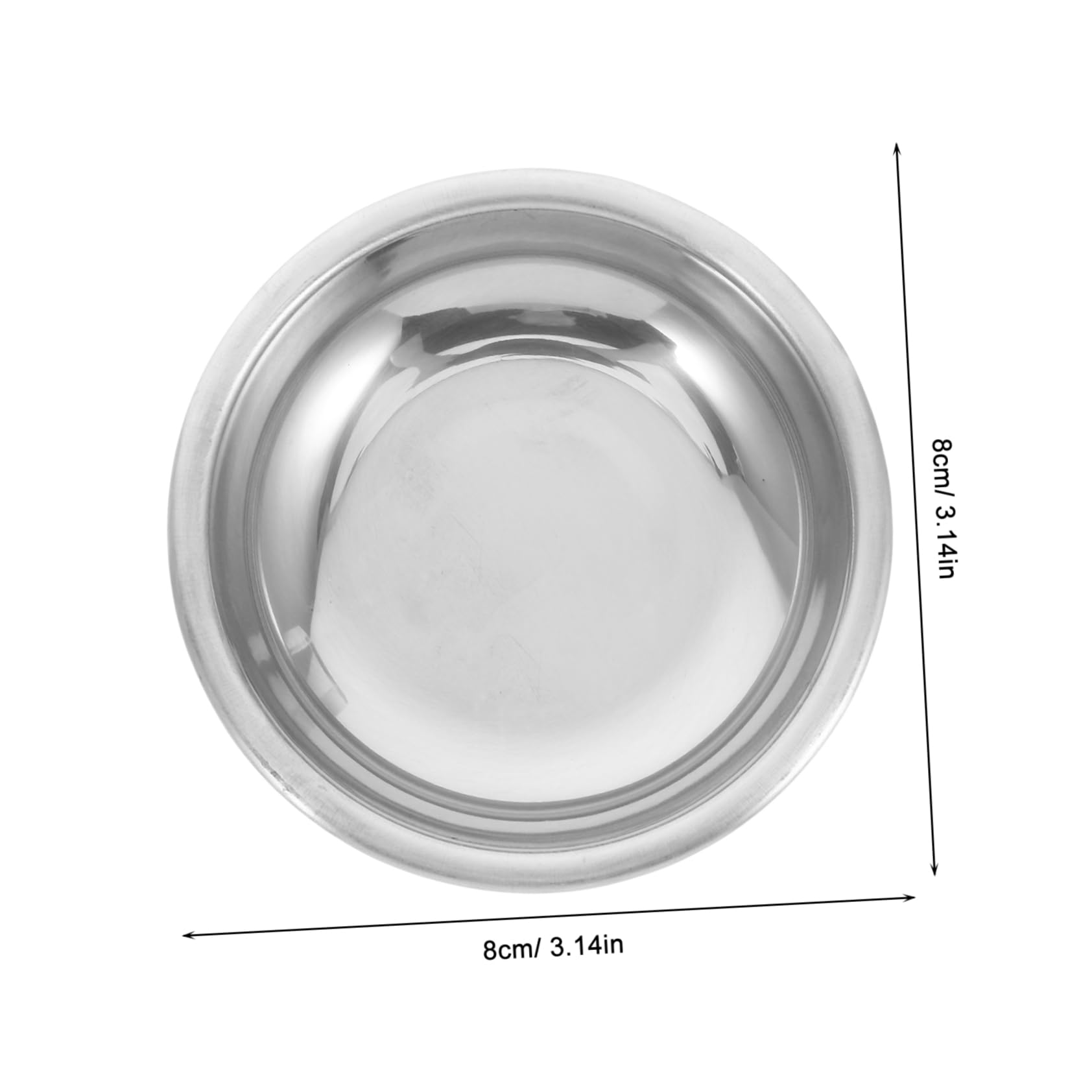 Unomor Stainless Steel Mini Plates Dipping Sauce Bowls Small Sauce Dishes Condiment Dishes