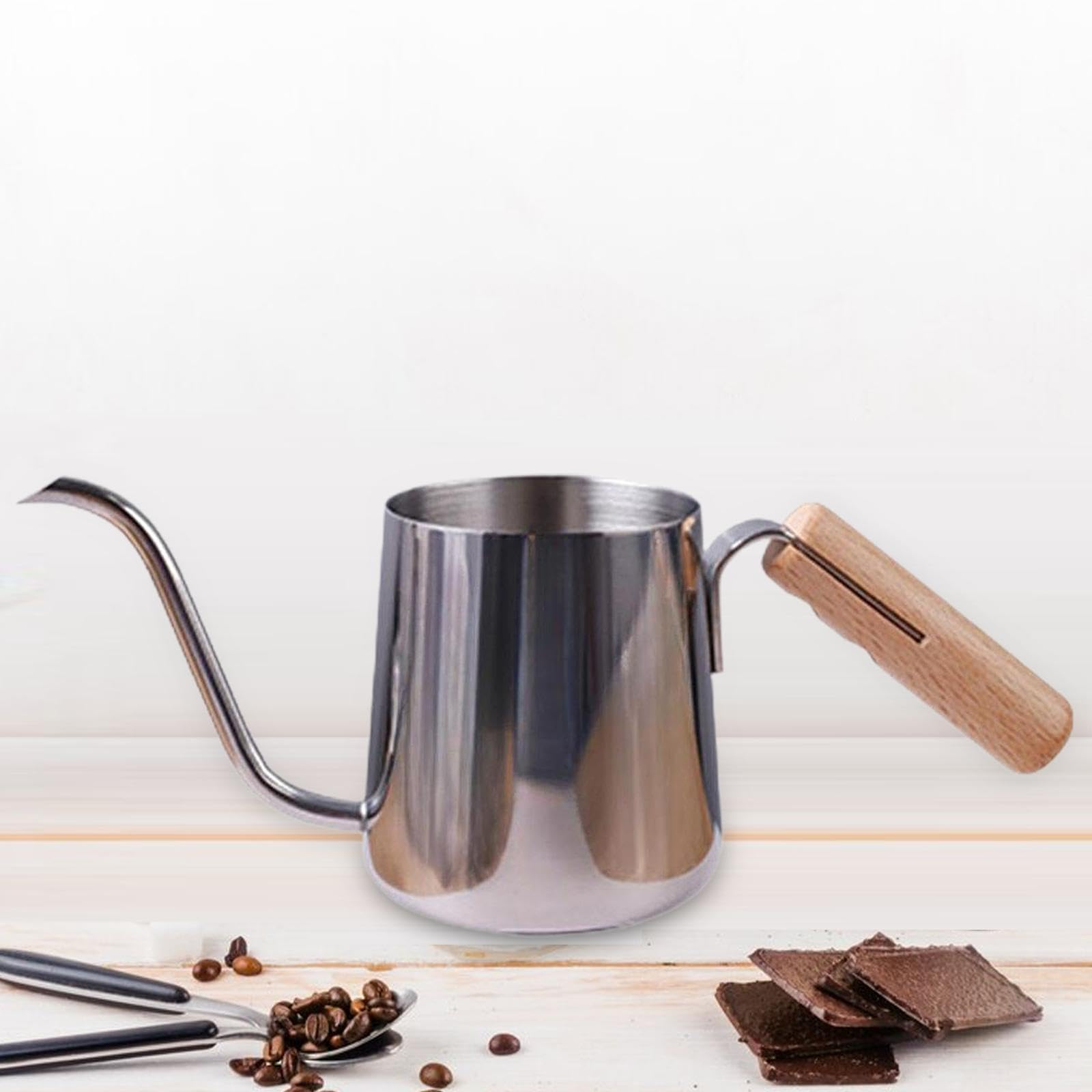 bnf® Pour Over Kettle 8.45 oz Nozzle 4mm Drip Coffee Maker Barista Gift Cafe Bar Silver|Home & Kitchen| Kitchen, Dining & Bar| Small Kitchen Appliances| Coffee & Tea Makers| Percolators & Moka Pots 2