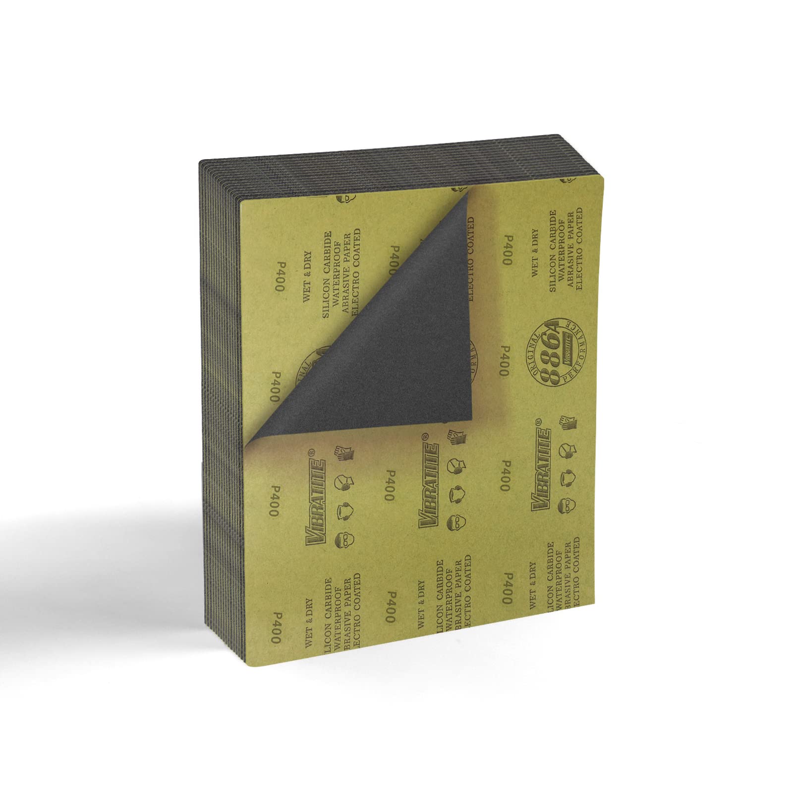 Sandpaper Sheets, 400 Grit Dry Wet Sand Paper, 9 x 11 Inch,Silicon Carbide, for Wood Furniture Finishing, Metal Sanding and Automotive Polishing,15 -