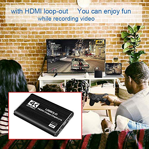 HDMI Capture Card, Game Capture Card,1080P 60fps Adapter Live Video Capture Device, Full HD Video/Audio Capture Recorder Box Compatible with PC, Mac OS, Linux - Thumbnail 2