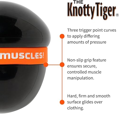 Miniatura 5 de Tiger Tail La herramienta de bola de masaje Knotty Tiger Knot Buster ofrece codo presión profunda para aliviar las manos y los dedos pulgares de la