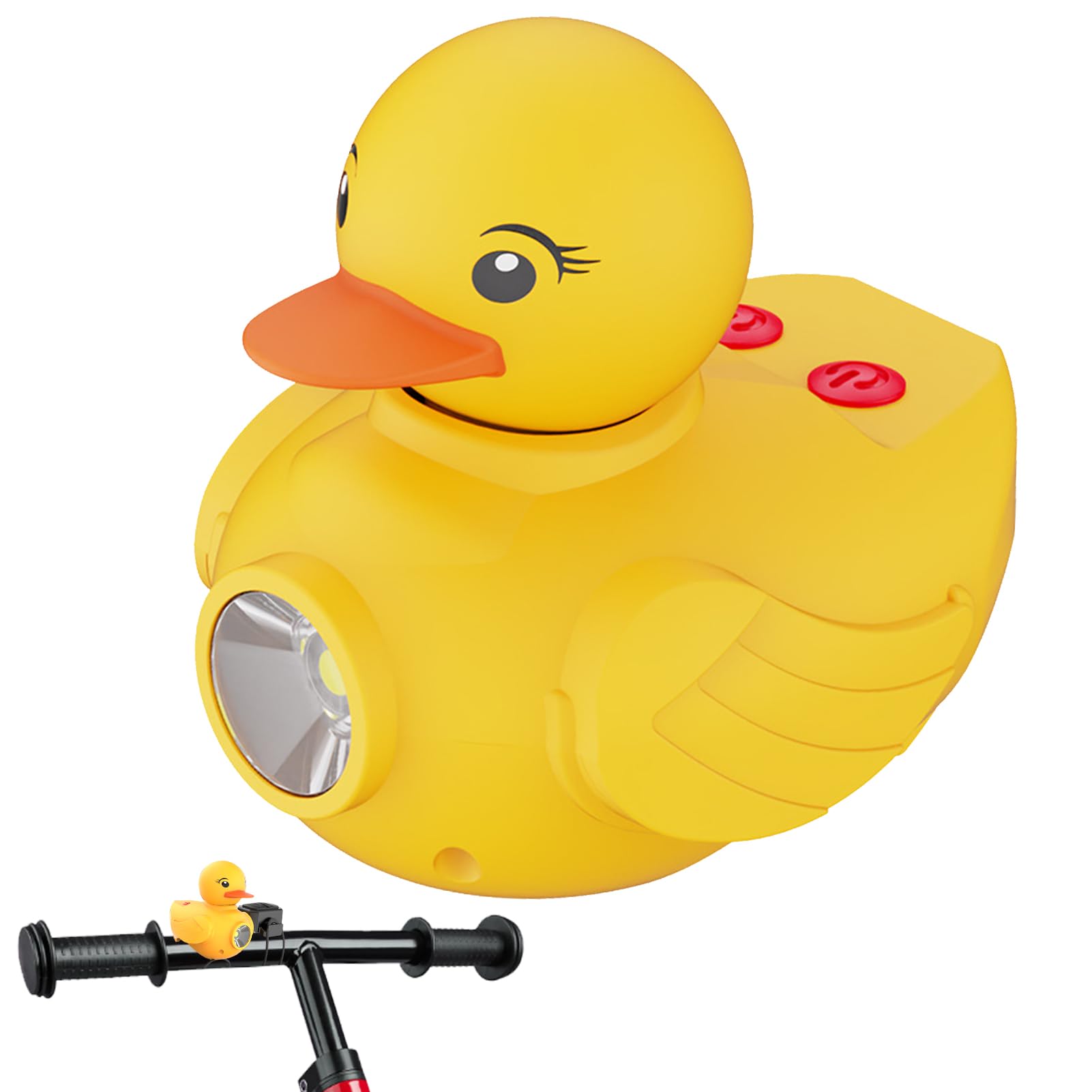 Children's Scooter Light, LED Children's Scooter Light, USB Rechargeable, Waterproof Warning Light with 3 Modes & Horn, Silicone Car Lights, Backpack Light for Safety When Driving, Hiking or Walking