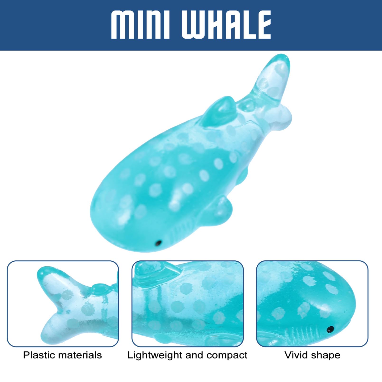 Housoutil 150piezas Adornos De Acuario De Ballena De Decoración De Paisaje para Peceras Mini Ornamentos De Accesorios para Acuarios De Agua Dulce y Salada