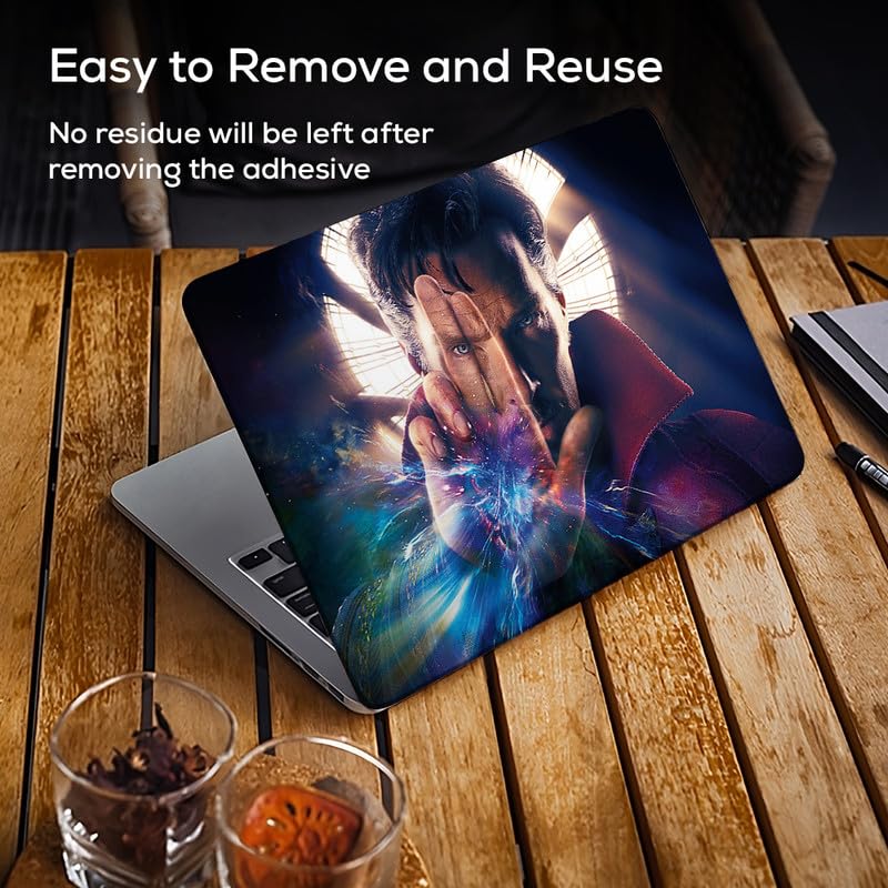 Image of DR. Strange Full Vinyl Laptop Skin /Sticker /Cover for 17 to 17.3 Inches Laptops Laminated-Removable-HD Quality Compatible for Hp-Dell-Sony-Lenovo-Asus etc.(16.5x11 Inches)