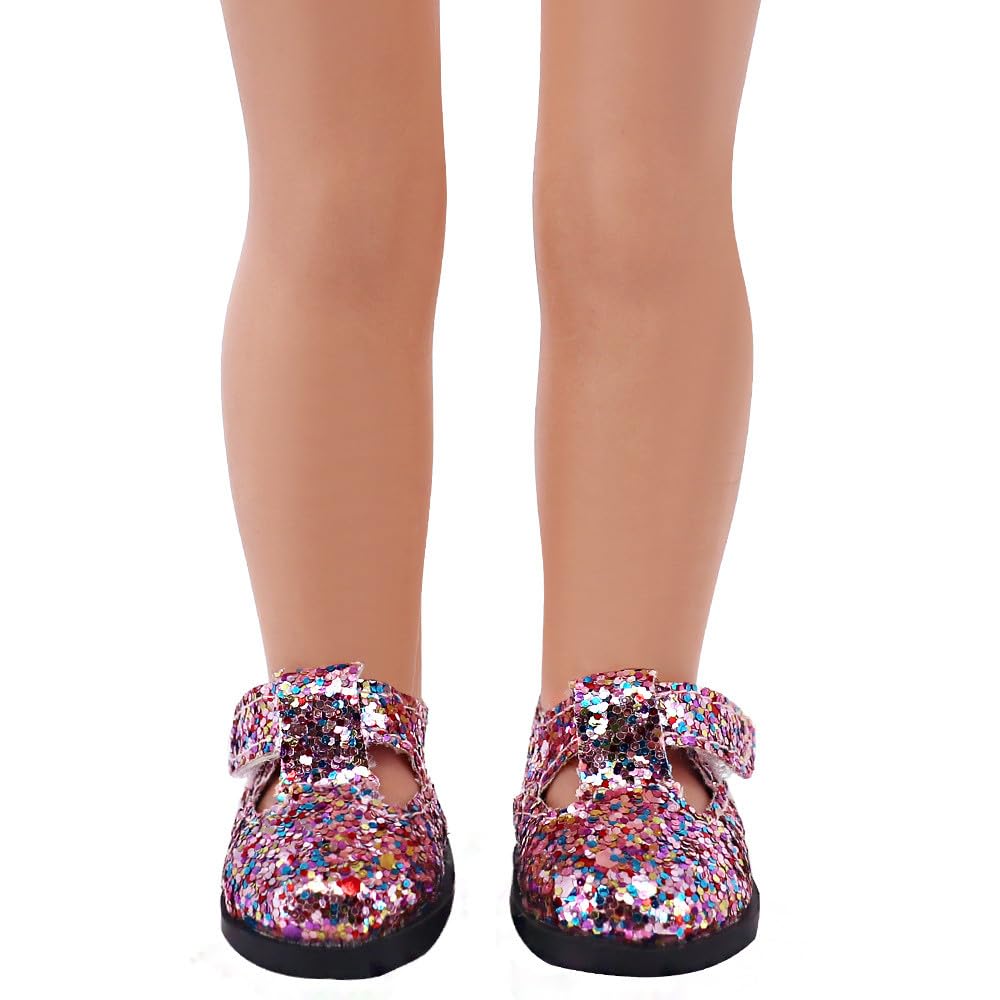 35 cm buty dla lalek z cekinami amerykańskie buty dla lalek akcesoria kostiumowe 5 cm (#B)