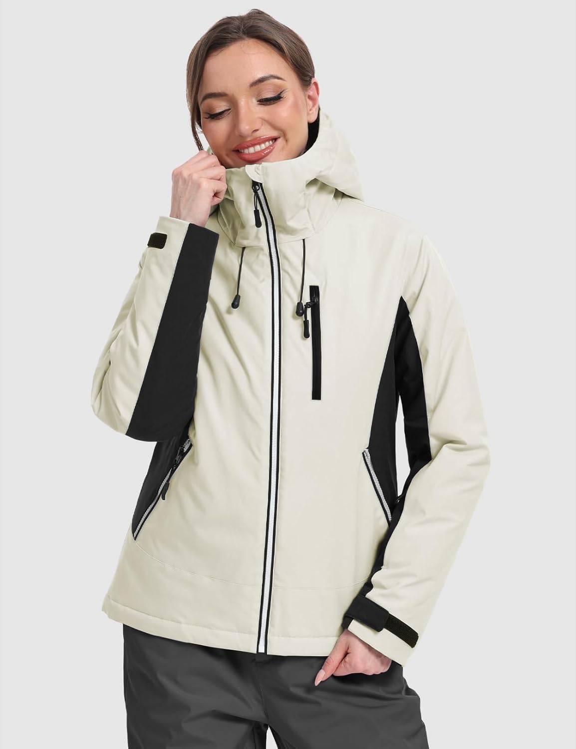 GEMYSE Women's Waterproof Winter Jacket Ski Snow Jacket Windproof Warm Rain Coat Insulated Sonwboard Hooded Jacket - Image 2