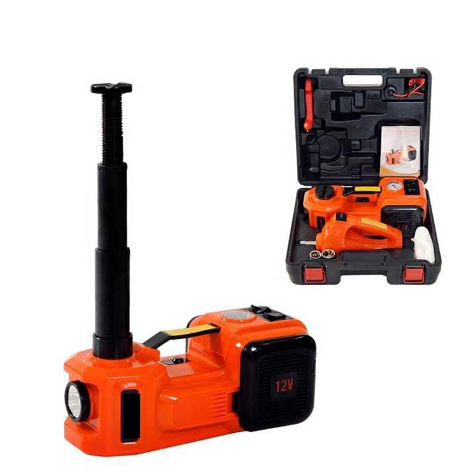 JVDDI Hydraulic Jack Professional 5 Ton Portable Car DC 12V 5T Multi-functional Hydraulic Floor Jack With Electric Impact Wrench for Vehicle SUV Van Truck Repair