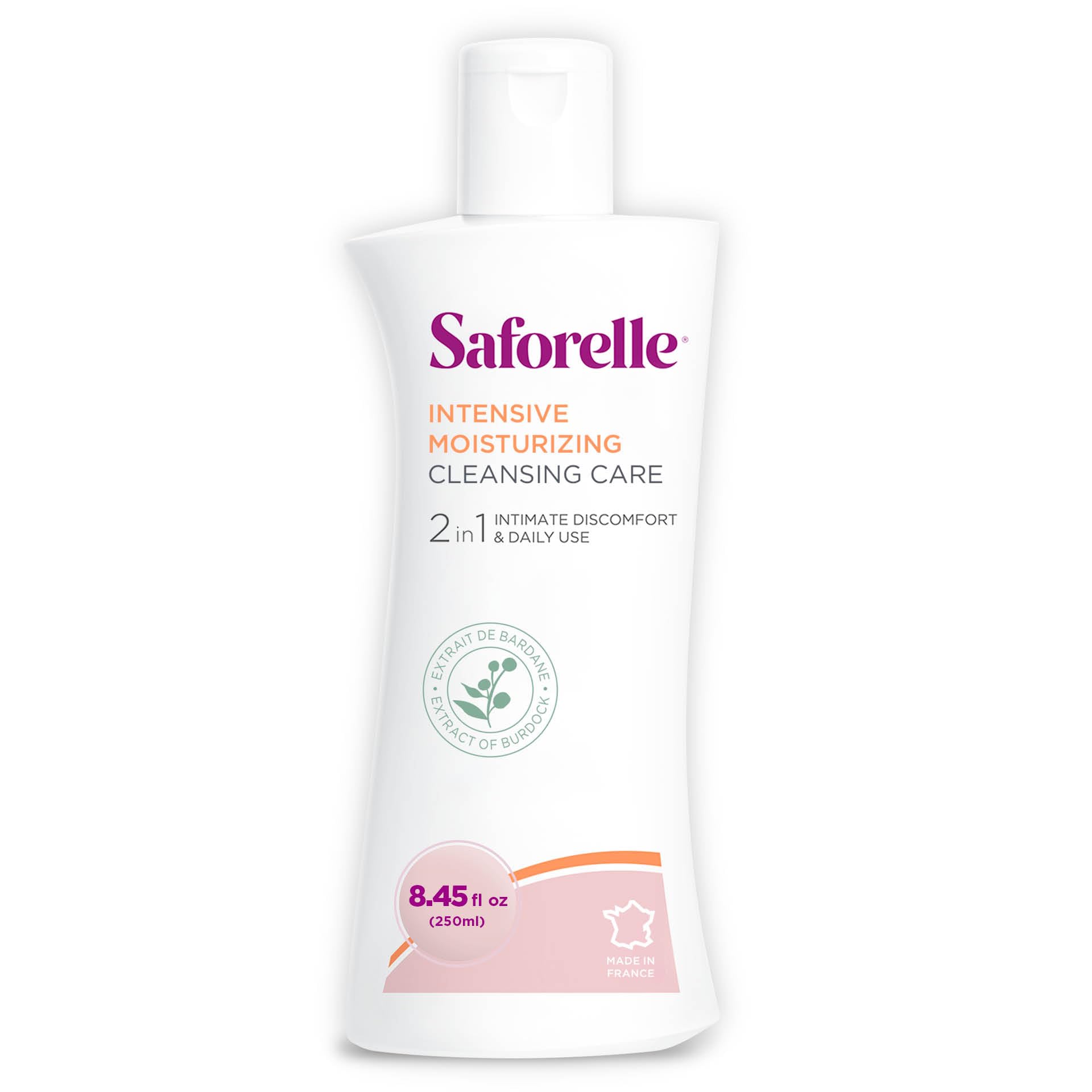 Saforelle Intensive Moisturizing Cleansing Care - 8.45 fl oz - Feminine Wash with Burdock Extract for Soothing Daily Cleansing