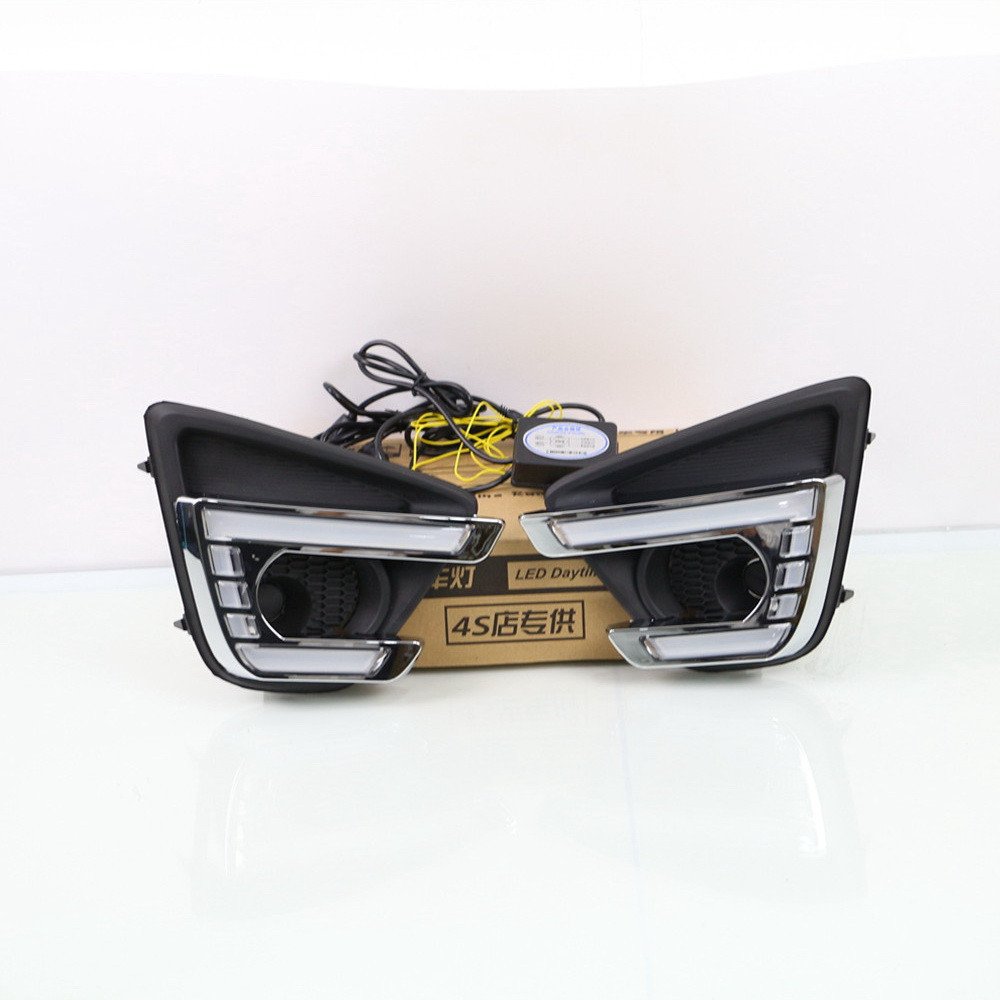 Luces diurnas LED DRL compatible for Mazda CX-5 2013 2014 2015 2016, DRL con señales de giro amarillas