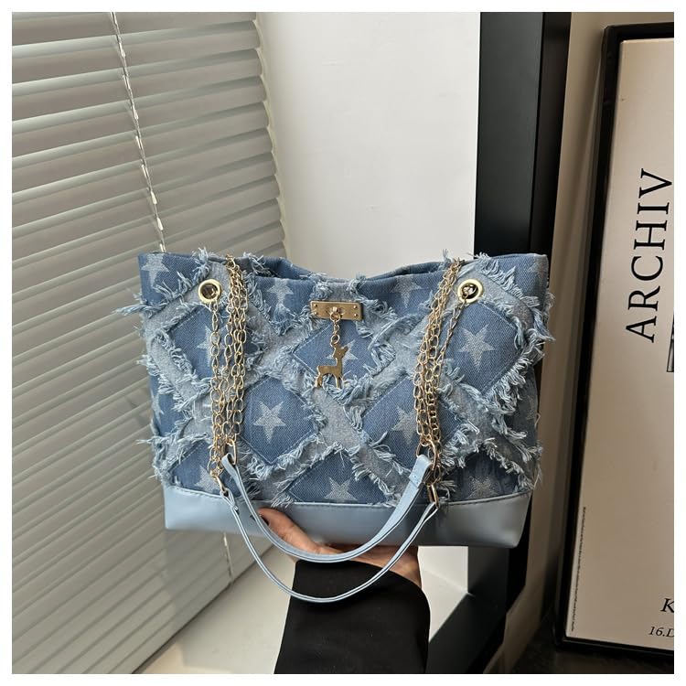 Bolso Denim Y2K para Mujer - Tote Grande Retro Estrella miniatura 6