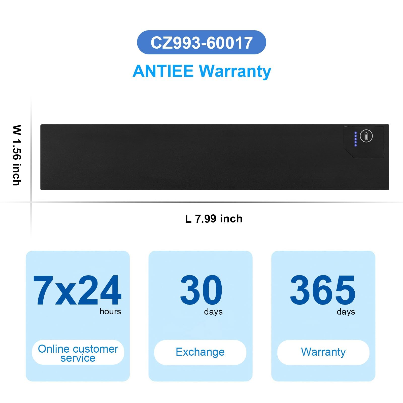 CZ993-60017 Batteria di Ricambio per OfficeJet 200 Mobile Printer 250 252 | 252C 258 200 200C 208– Batteria agli ioni di litio 11.1V per stampante mobile 1050mAh