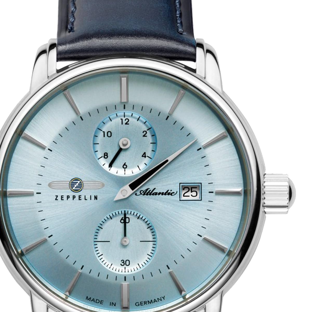 Zeppelin Herrenuhr Serie Atlantic Automatik Regulator mit blauem Lederarmband 8426-3