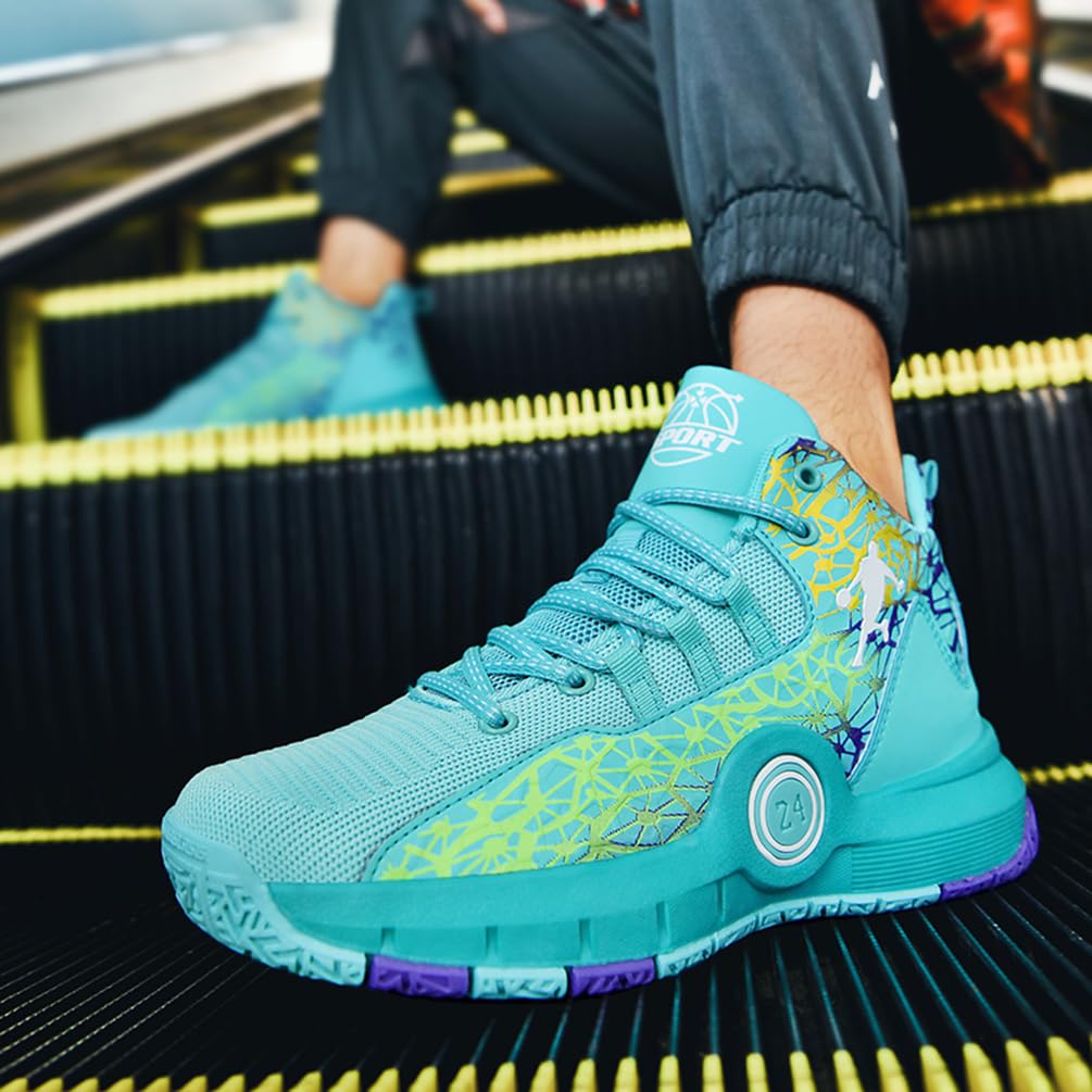 Zapatillas de Baloncesto para Niños Moda Calzado de Baloncesto para Niño Aire Libre Deportivas Fitness Antideslizantes para Correr Zapatos de Running (BBA-R11, 33EU)