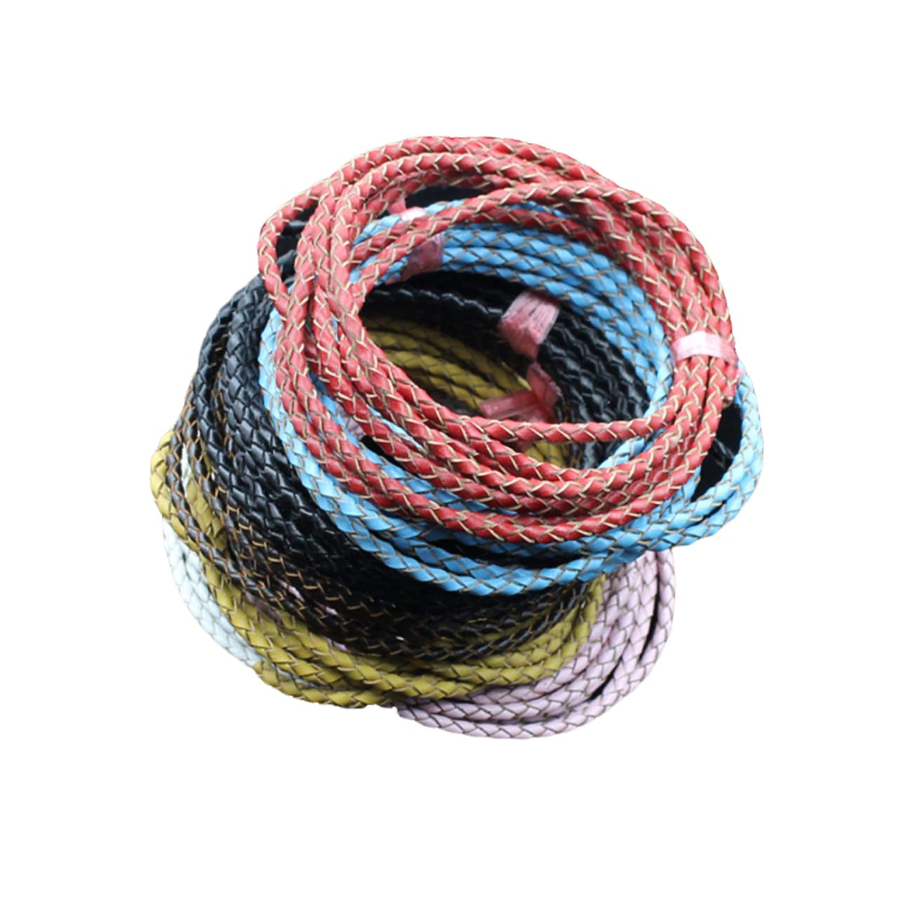 OSALADI DIY Braided Leather Rope Bracelet Cord 3mm Diameter for Charm Jewelry Making