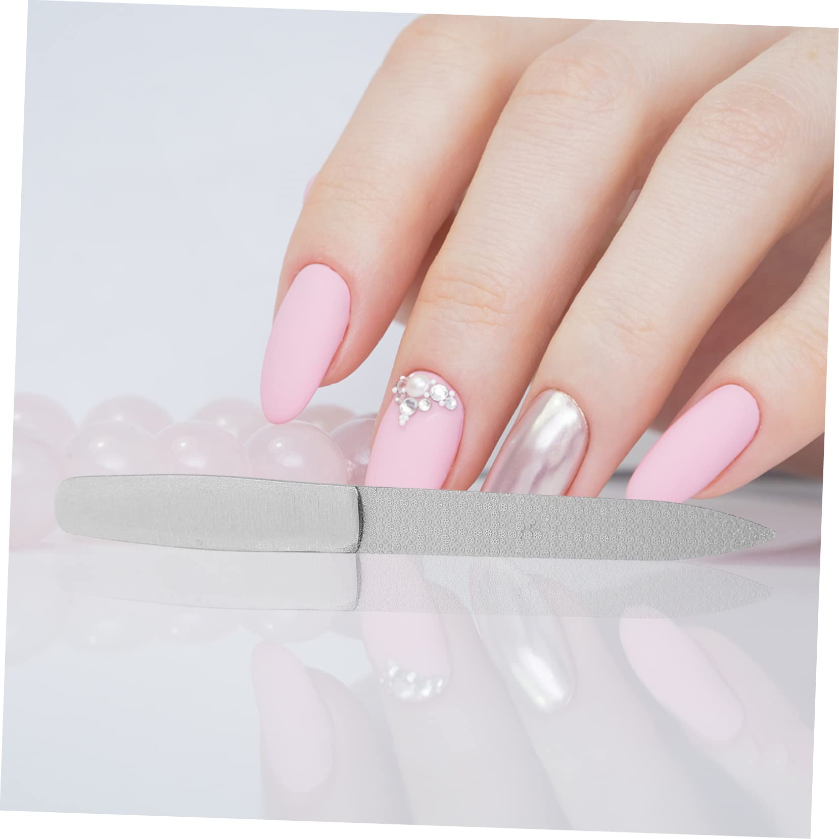 Healvian 30piezas Limas De Uñas De Acero Inoxidable Herramientas De Manicura Duraderas y Resistentes Incluye Estuche Para Uso Personal y Profesional