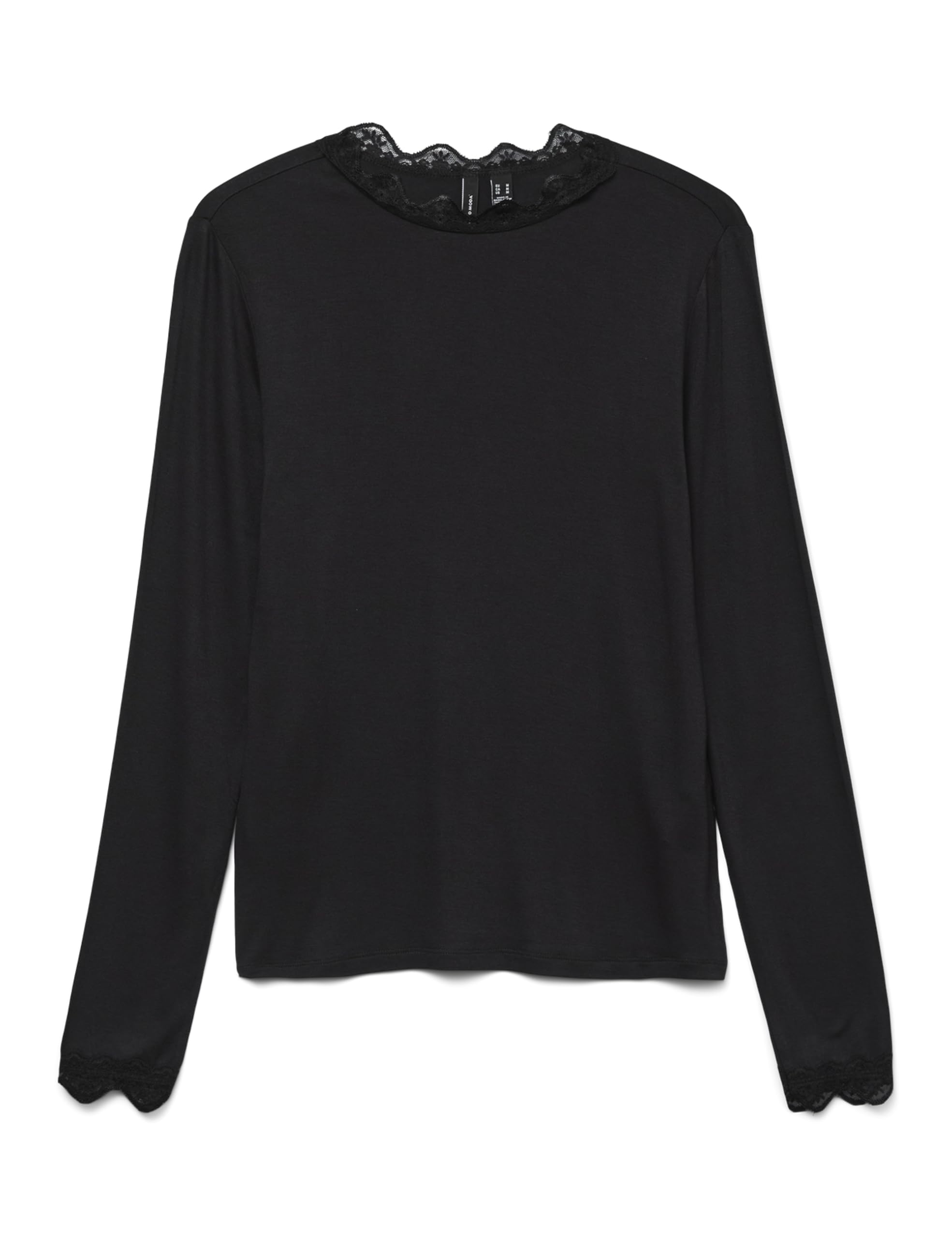 VERO MODA Female Blouse VMROSA LS Highneck Top JRS Noos, Black, XS