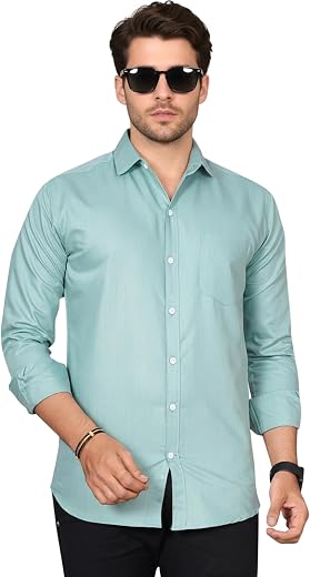 Diverse Men’s Solid Formal Shirt | Premium Cotton Full Sleeve Regular Fit Shirt for Men | Stylish Office, Business &amp; Casual