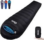 Down Sleeping Bag for Adults 0°F 10°F 15°F 20°F Backpacking Sleeping Bag for Cold Weather with Compression Sack