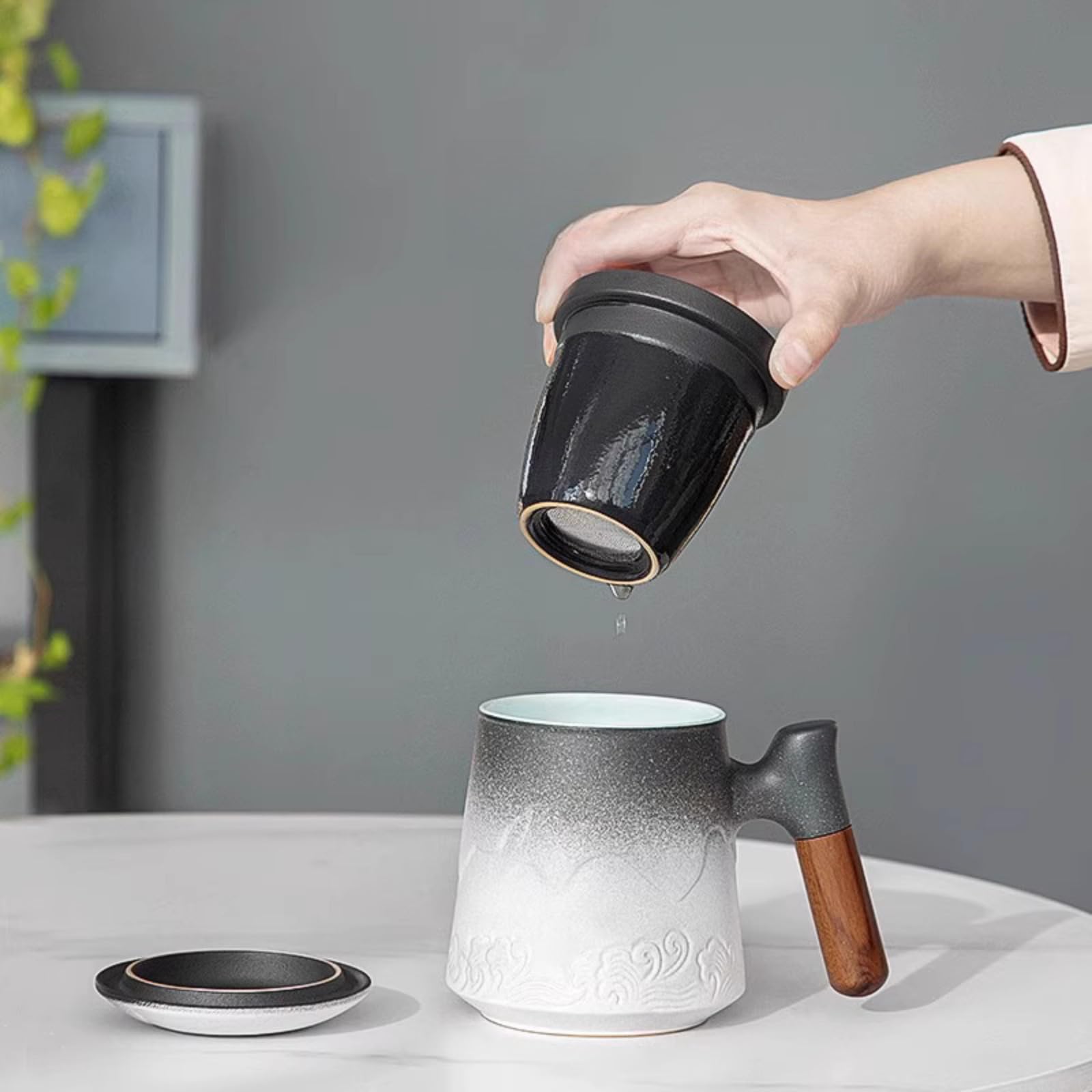 Service à thé individuel porcelaine 400ml pour savourer une infusion chaude lors du tea time