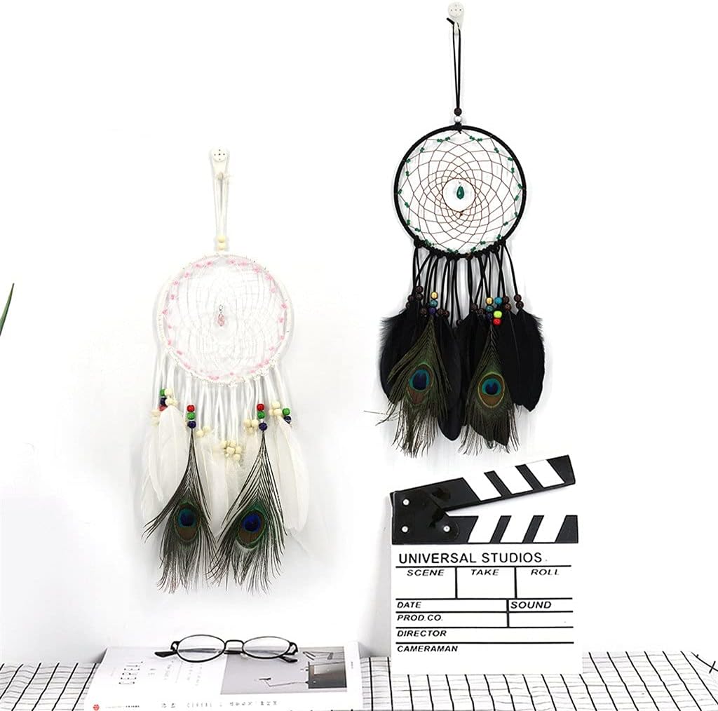 Handmade Dream Catcher Net with Feathers Wall Car Hanging Decoration Ornament Dreamcatcher Room Decor (Color : D) (OneColor)