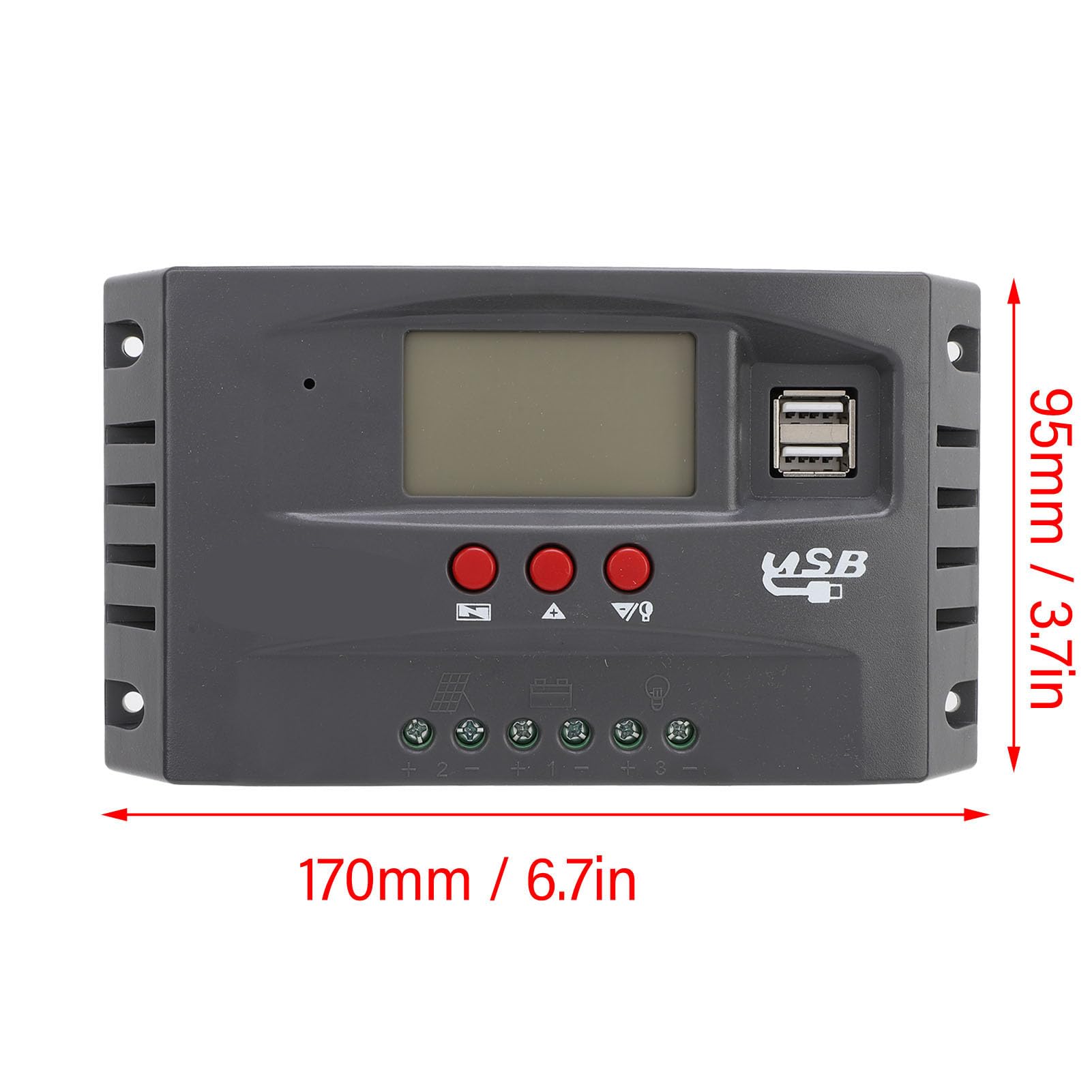 Controlador de Carga Solar MPPT, Regulador Inteligente, Pantalla LCD Eficiente para Yates Al Aire Libre, Energía Solar de 12V y 24V (100A)