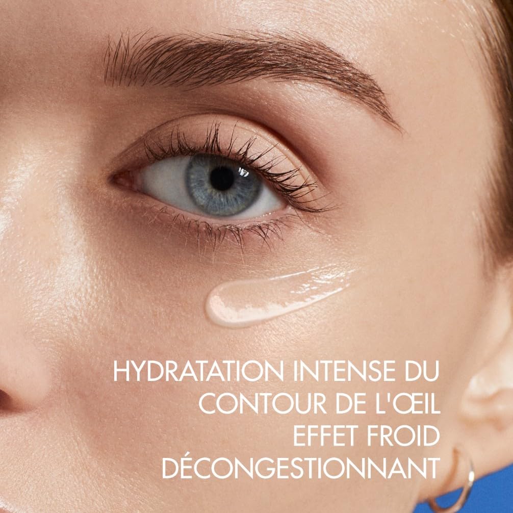 Biotherm, Aquasource Total Eye Revitalizer, Gel Yeux Effet Froid, Hydratation & Éclat, Enrichi en Caféine & Vitamine C, Tous Types de Peau, 15 ml