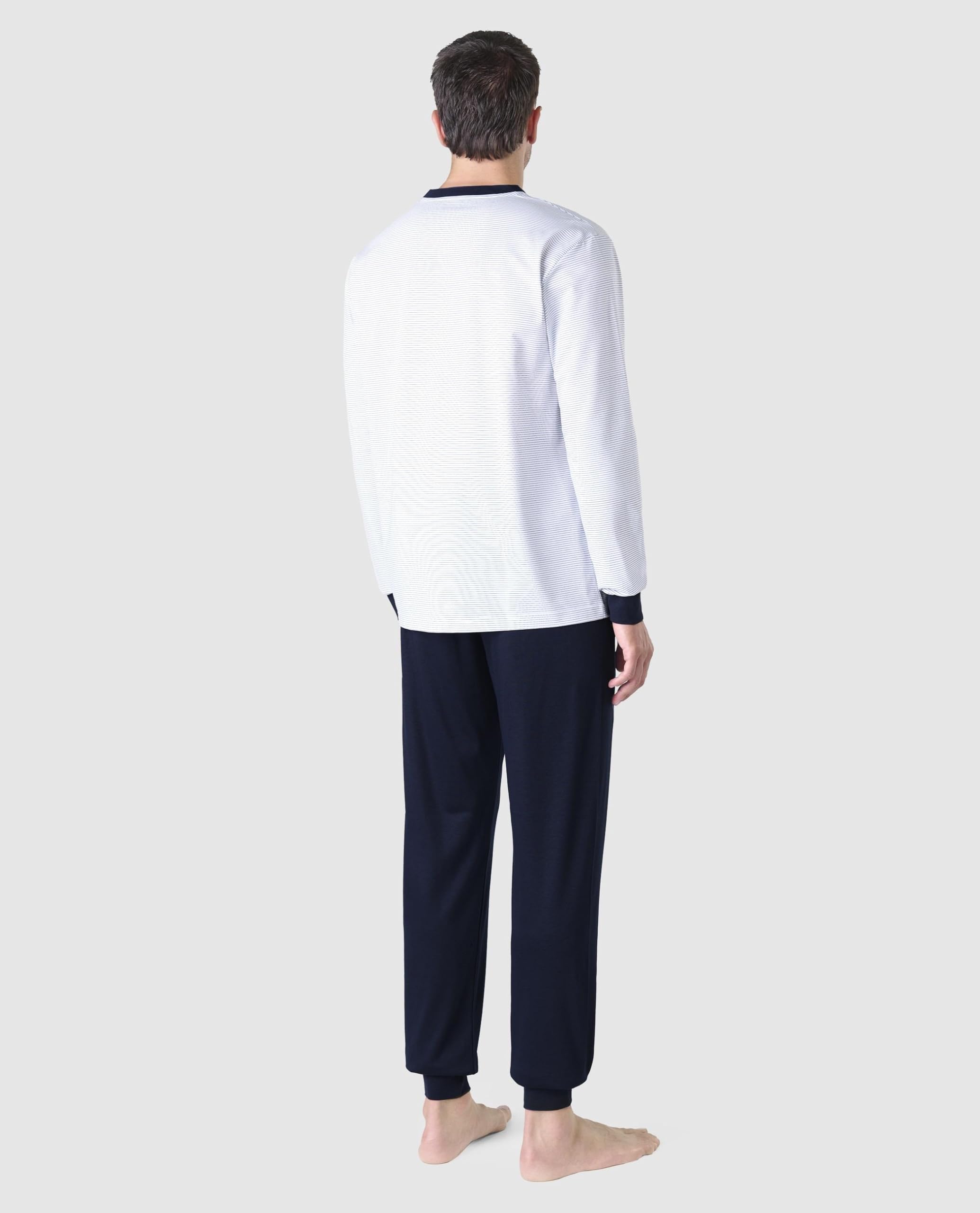 El Búho Nocturno Pigiama Uomo Inverno Velluto o Maglia Cotone Spesso Pigiama Classico Premium Made in Portugal