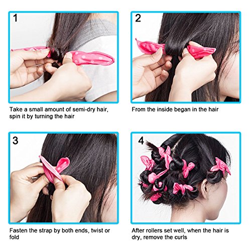 30 Pieces Hair Curler Rollers Diy Night Sleep Foam Hair Styling Tools Flexible Soft Sponge Pillow Hair Rollers With Storage Bag (5 Colors) #TOP3