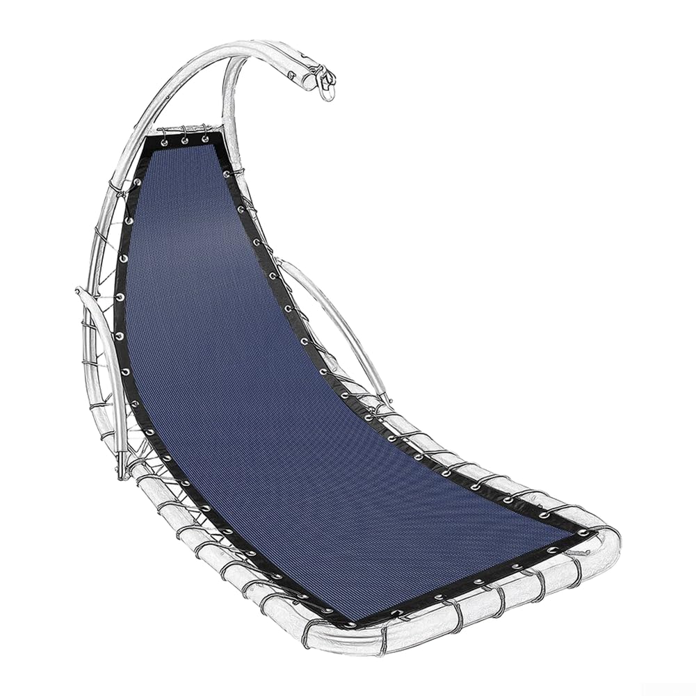 Besshepplo For TEXTILENE Replacement Hanging Chair Mesh Rope Rocking Chair Fabric Polyester Chair Replacement Fabric Indoor And Outdoor Use Fits Patio And Garden Furniture(Navy Blue)
