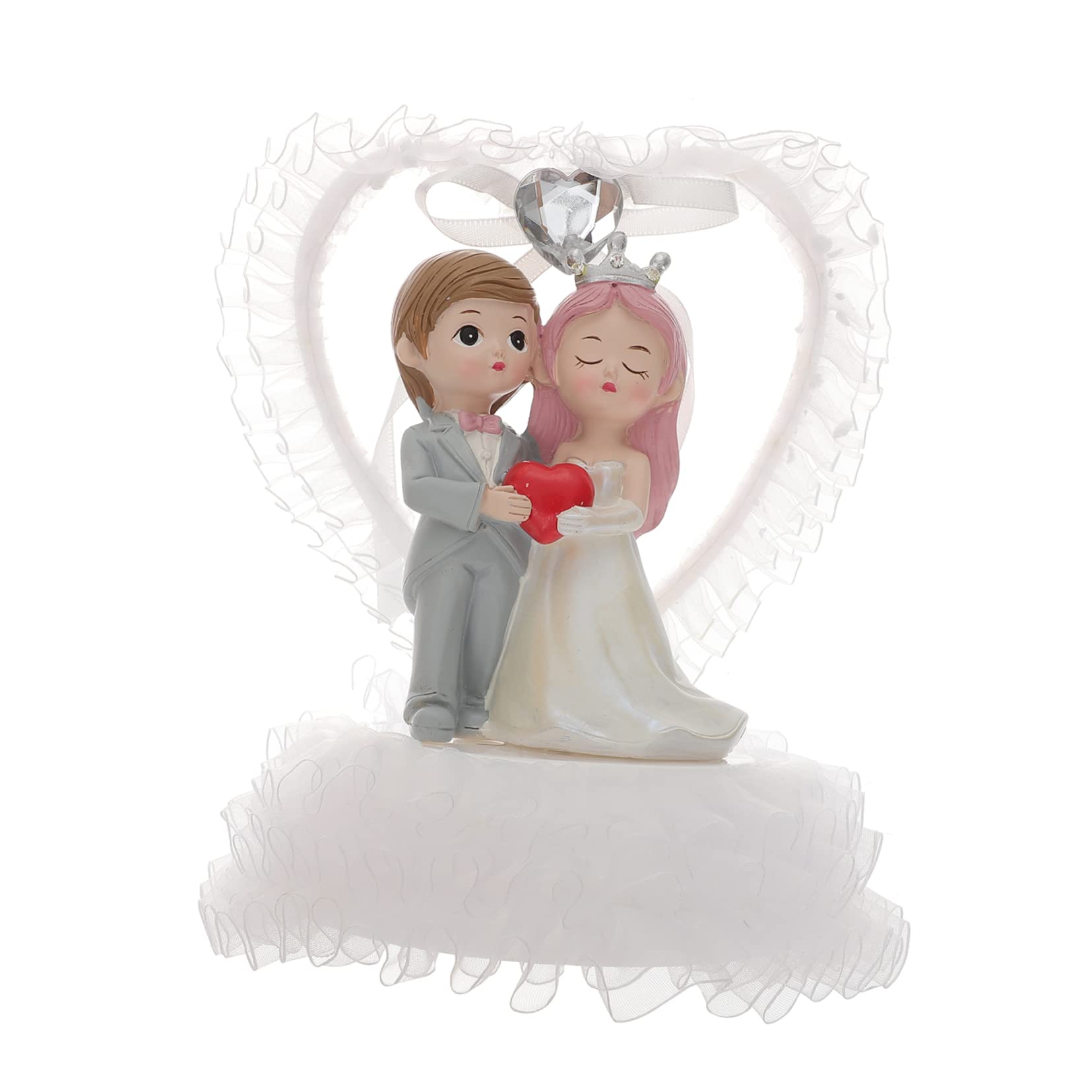 SHOWERORO Hochzeit Paarfiguren Cartoon Ornament Hochzeitsfeier Schmuck Leicht Zu Reinigen Für Schlafzimmer Und Büros Jubiläen