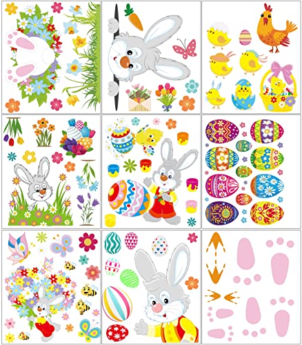 YANGTE 9 Pezzi Decorazioni Pasqua Adesivi