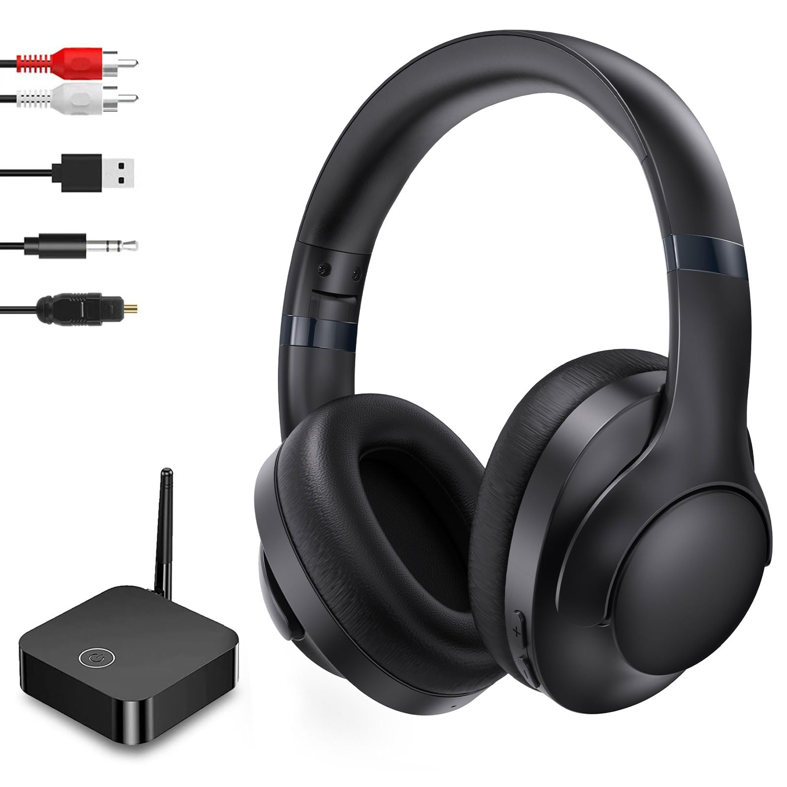 Photo 1 of R0SIDAPHONE Wireless TV Headphones with Transmitter - Black
