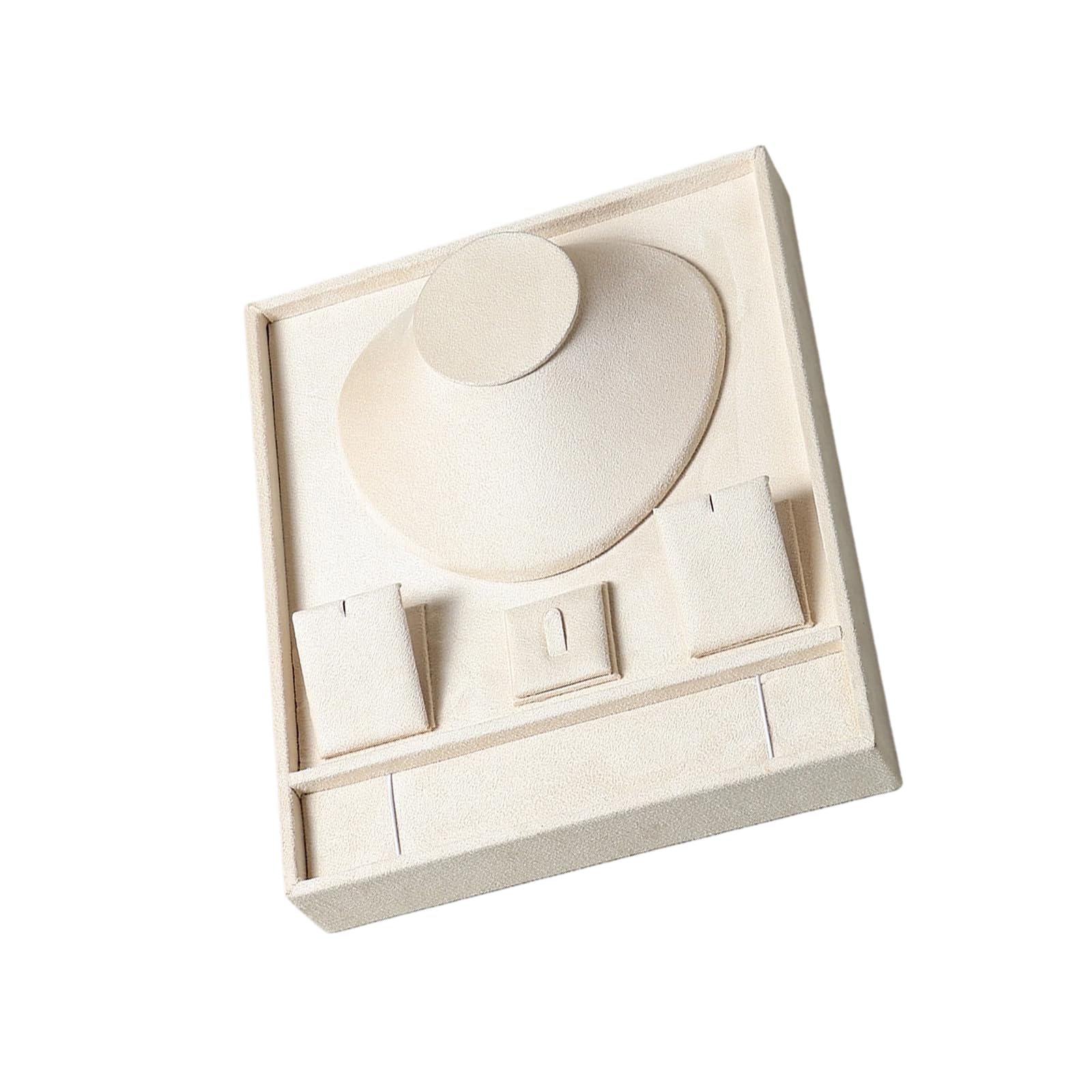 Plateau de présentation de bijoux avec velours Taille, Beige
