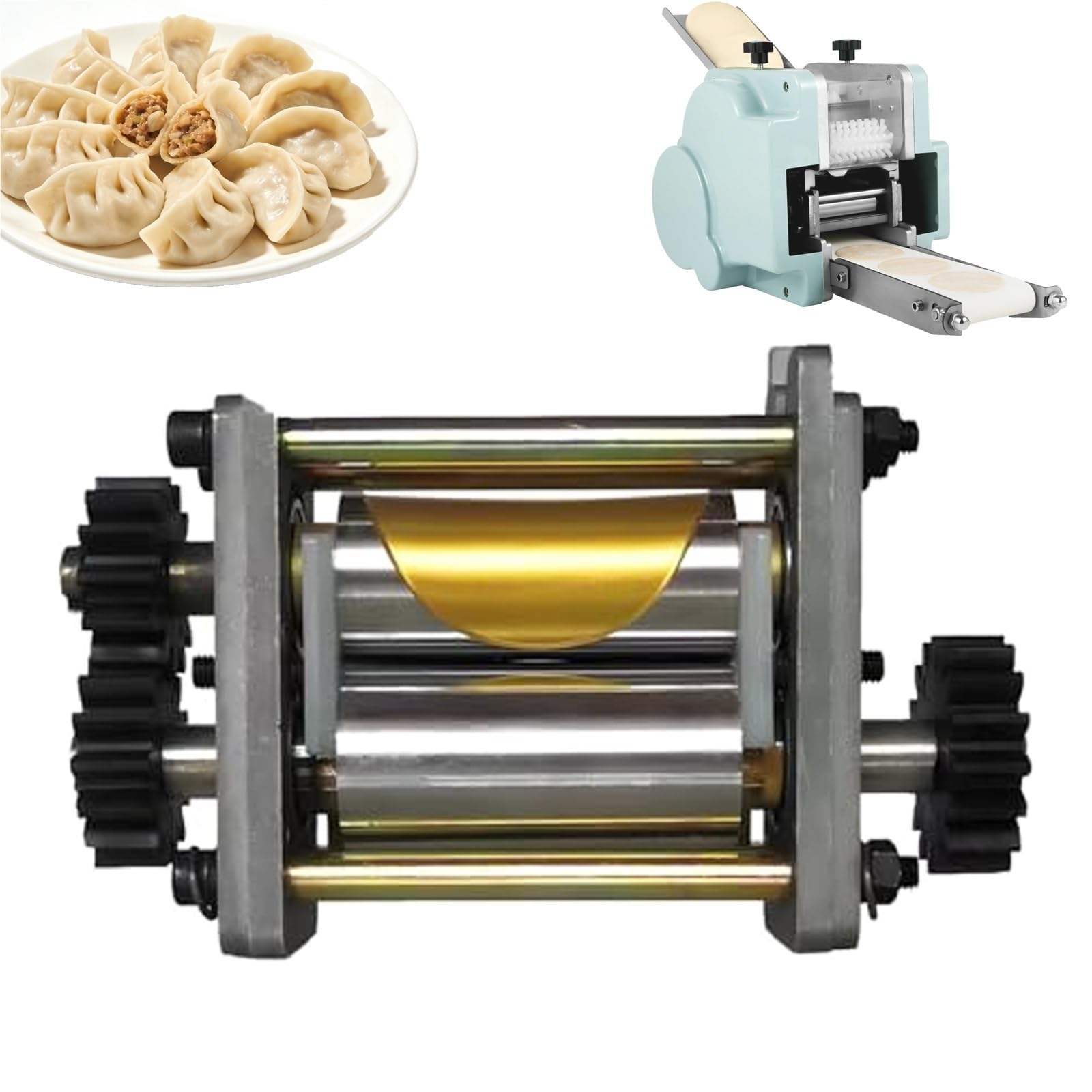 Molde de piel para máquina automática de envolver, cortador de masa de acero inoxidable de 7 a 10 cm, accesorio eléctrico para rollitos de primavera, pierogi, ravioles (7,5 cm)