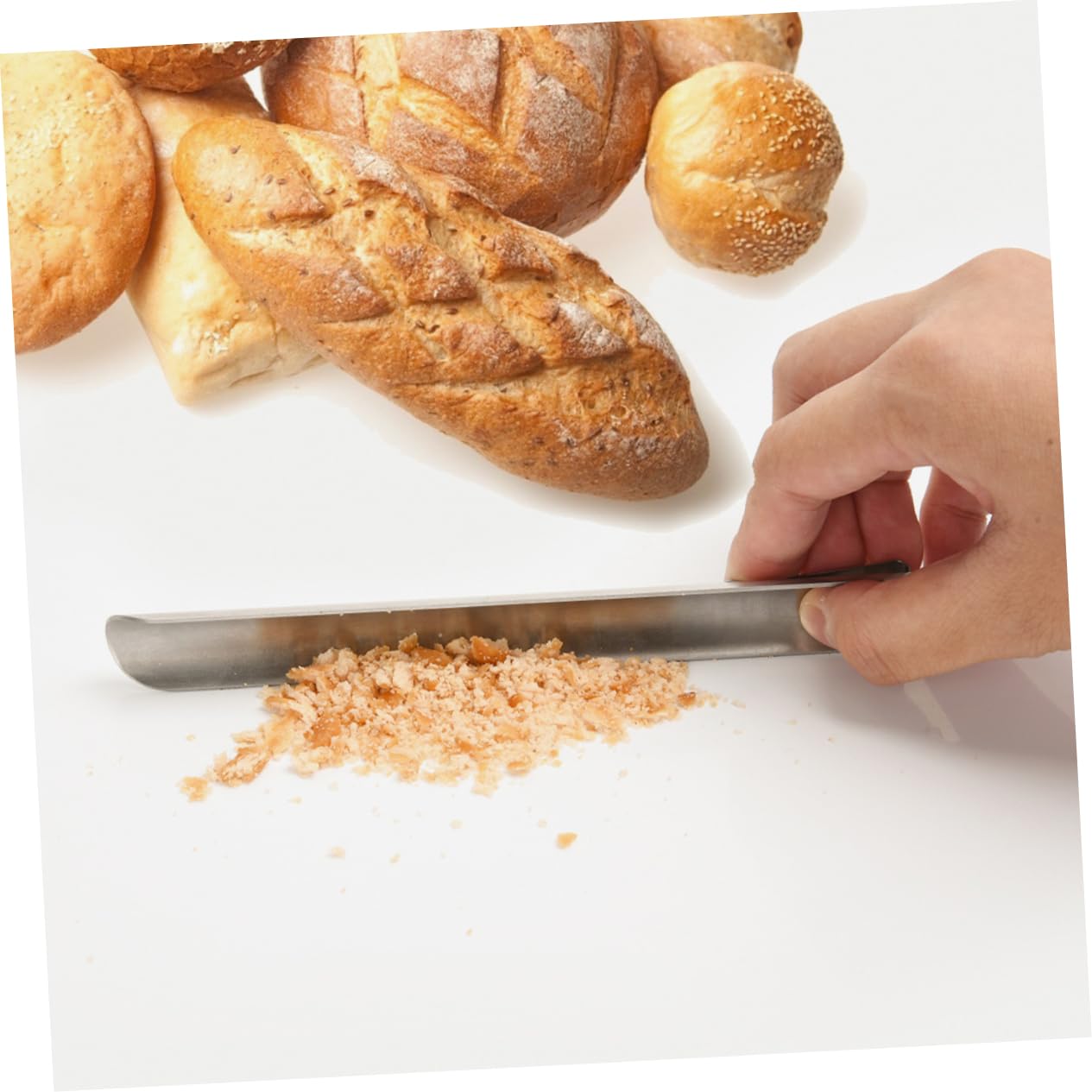 Alipis 3 Juegos Raspador De Pan Rallado Raspador De Mesa Recogedor De Pan Mesa Acero Inoxidable Limpiador De Migas De Mesa De Comedor Limpiador De Migas De Acero Inoxidable 2 Piezas * 3