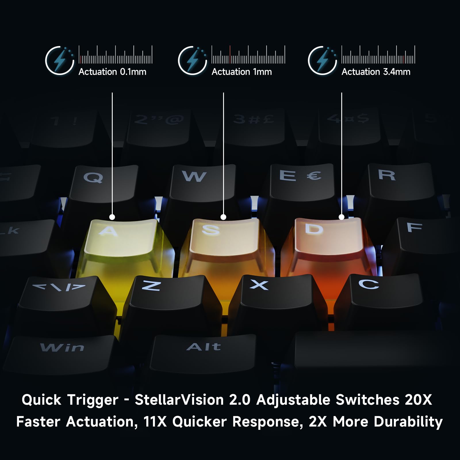 MCHOSE Ace60 Pro Nordic-ISO HE, klawiatura magnetyczna dla graczy, przewodowa klawiatura gamingowa 60%, 8K RapidTrigger, magnetyczny przełącznik Halla 128K, dokładność 0,01 mm, RGB, Touch PBT, SOCD i