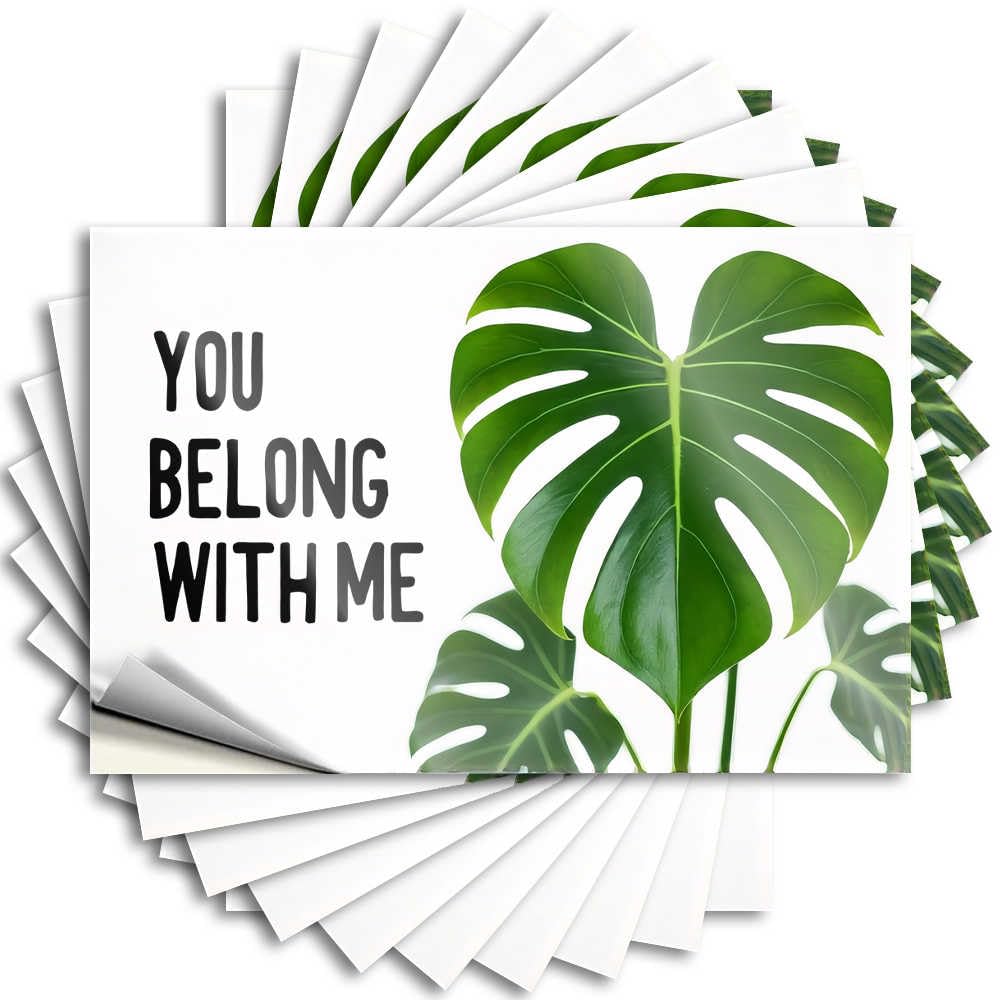 Quote Plastic, Motorcycle Hard Monstera Heart: You Belong with Me | Stuff for Men(8X12CM)