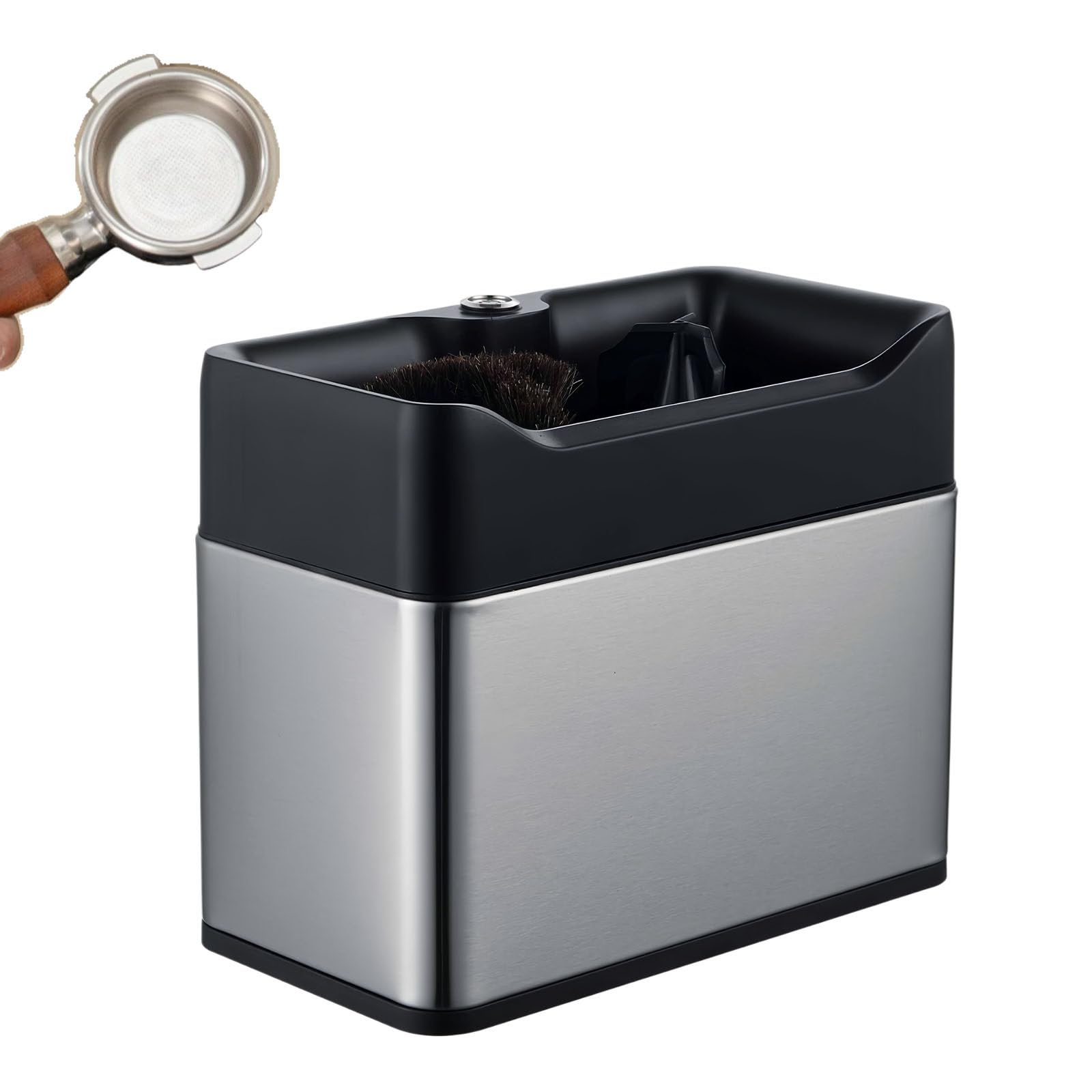 Limpiador De Posos De Café Eléctrico, Kit De Limpieza para Cafeteras Espresso, Herramienta De Barista para El Hogar, Cafeterías Y Uso Comercial, Fácil De Limpiar Silver
