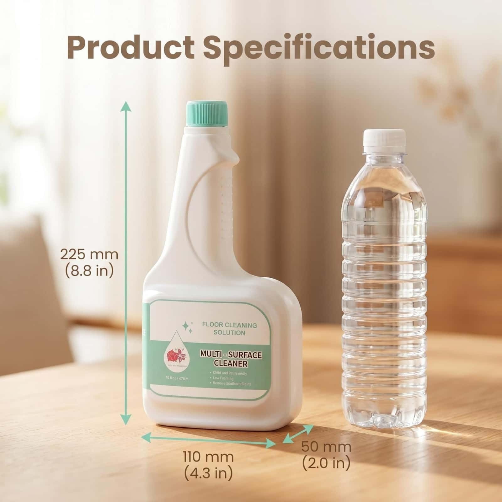 Compatible con eufy Robots Aspiradores, Limpiador for Pisos Duros 473mlX5, Proporción 1:200, Aroma Rosa Magnolia, Elimina Manchas Difíciles, Baja Espuma, Seguro for Niños y Mascotas