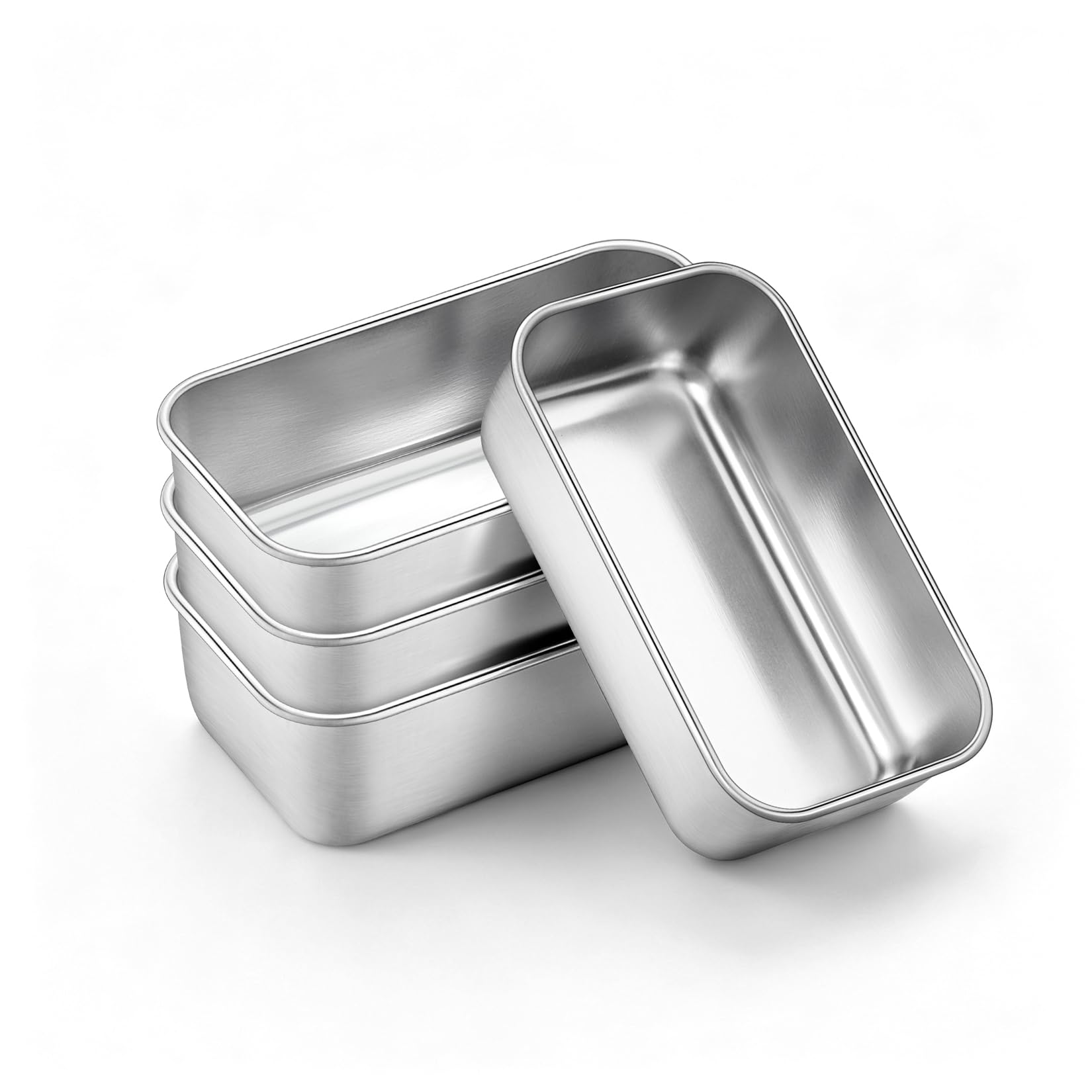 Homikit 1LB Loaf Tin Set of 4, Stainless Steel Mini Bread Cake Pans