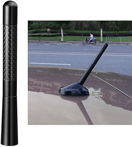 Miniatura 2 de Bingfu Mástil de la antena del soporte del tejado del vehículo reemplazo de la antena del coche de la fibra de carbono de 4,