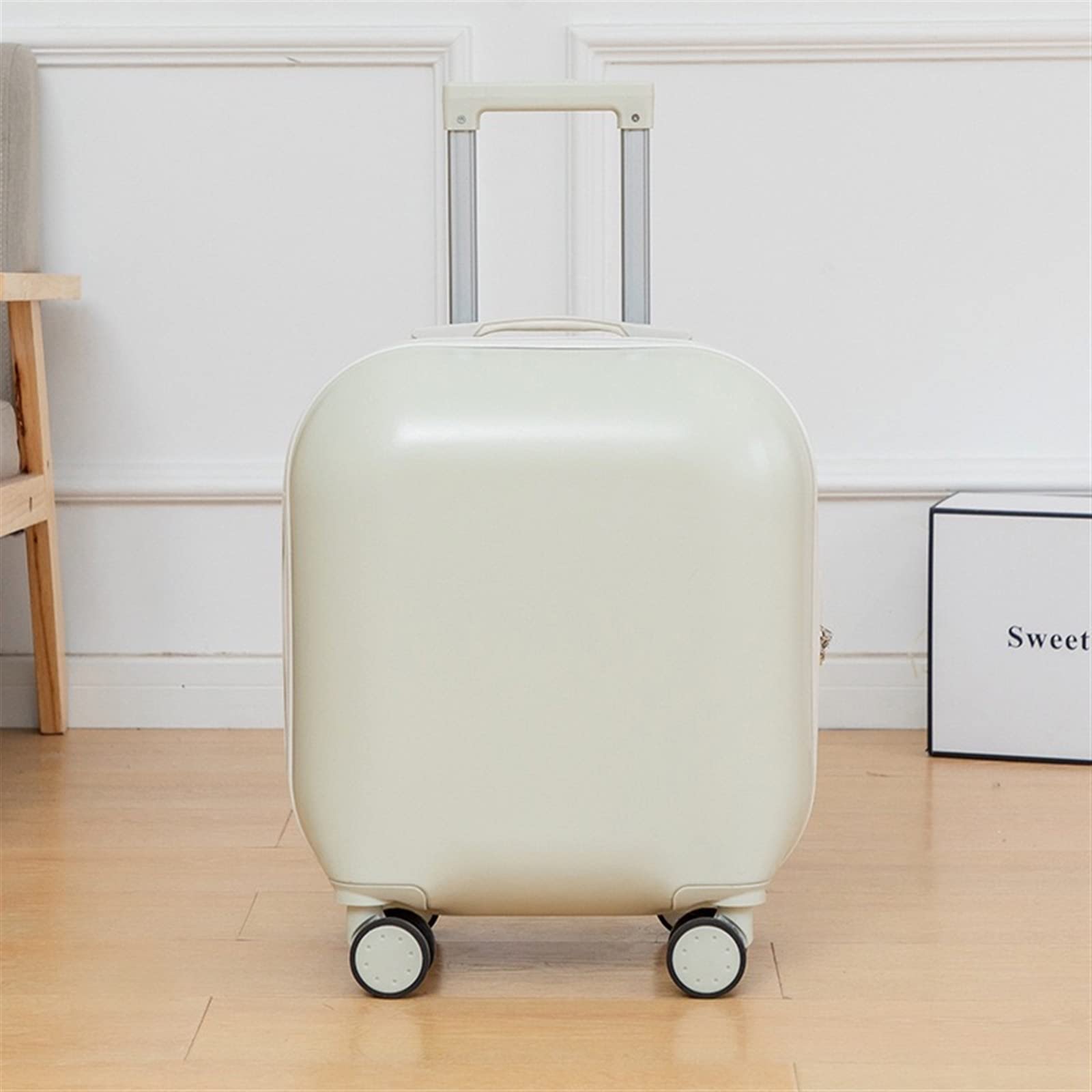 Equipaje Equipaje con Ruedas de 18 Pulgadas Maleta de Embarque portátil pequeña Unisex Maleta de Mano con Ruedas (Color : NO-1)