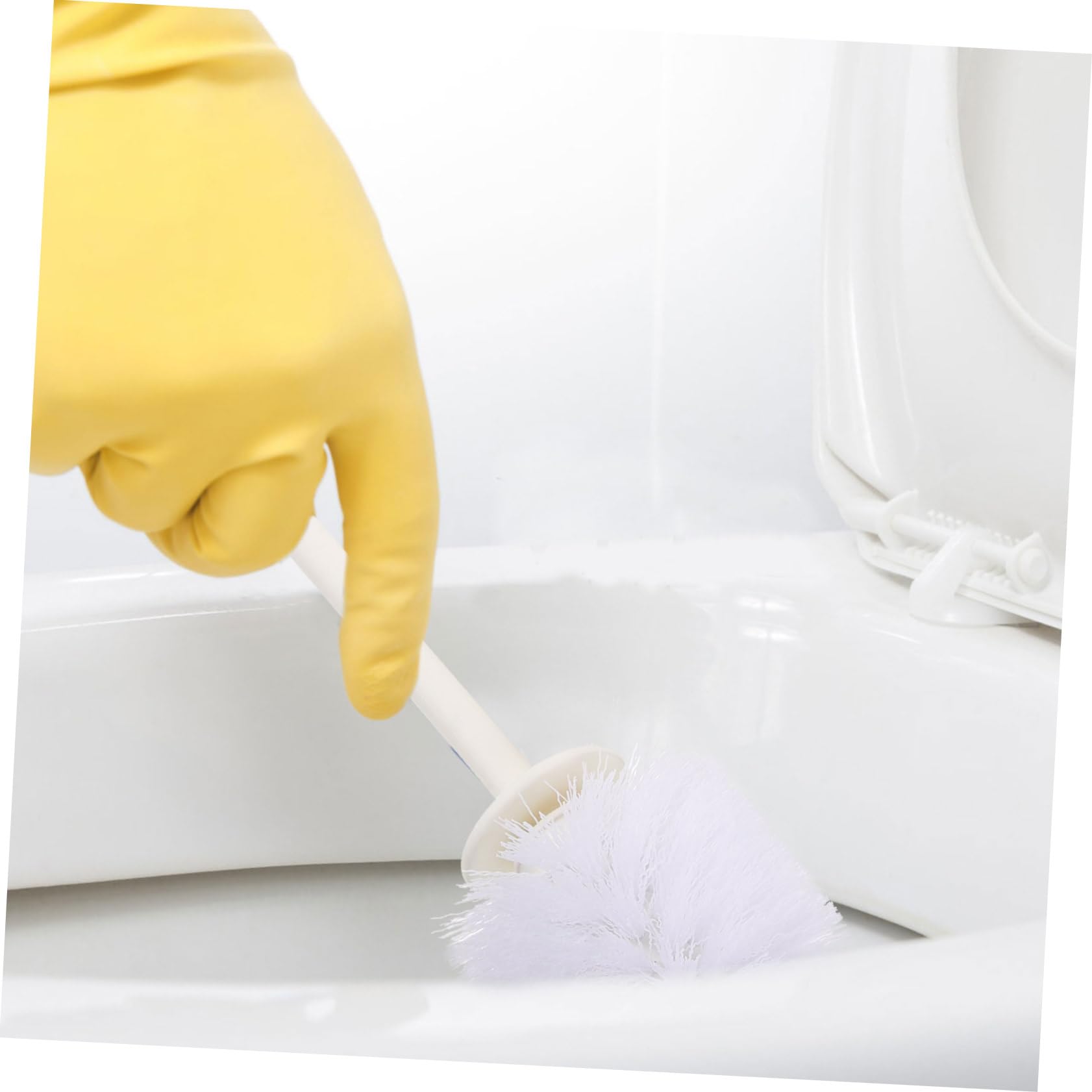 Zerodeko 2piezas Escobilla De Inodoro con Mango y Base Antideslizante para Baños Cepillo De Limpieza WC Higiénico y Duradero