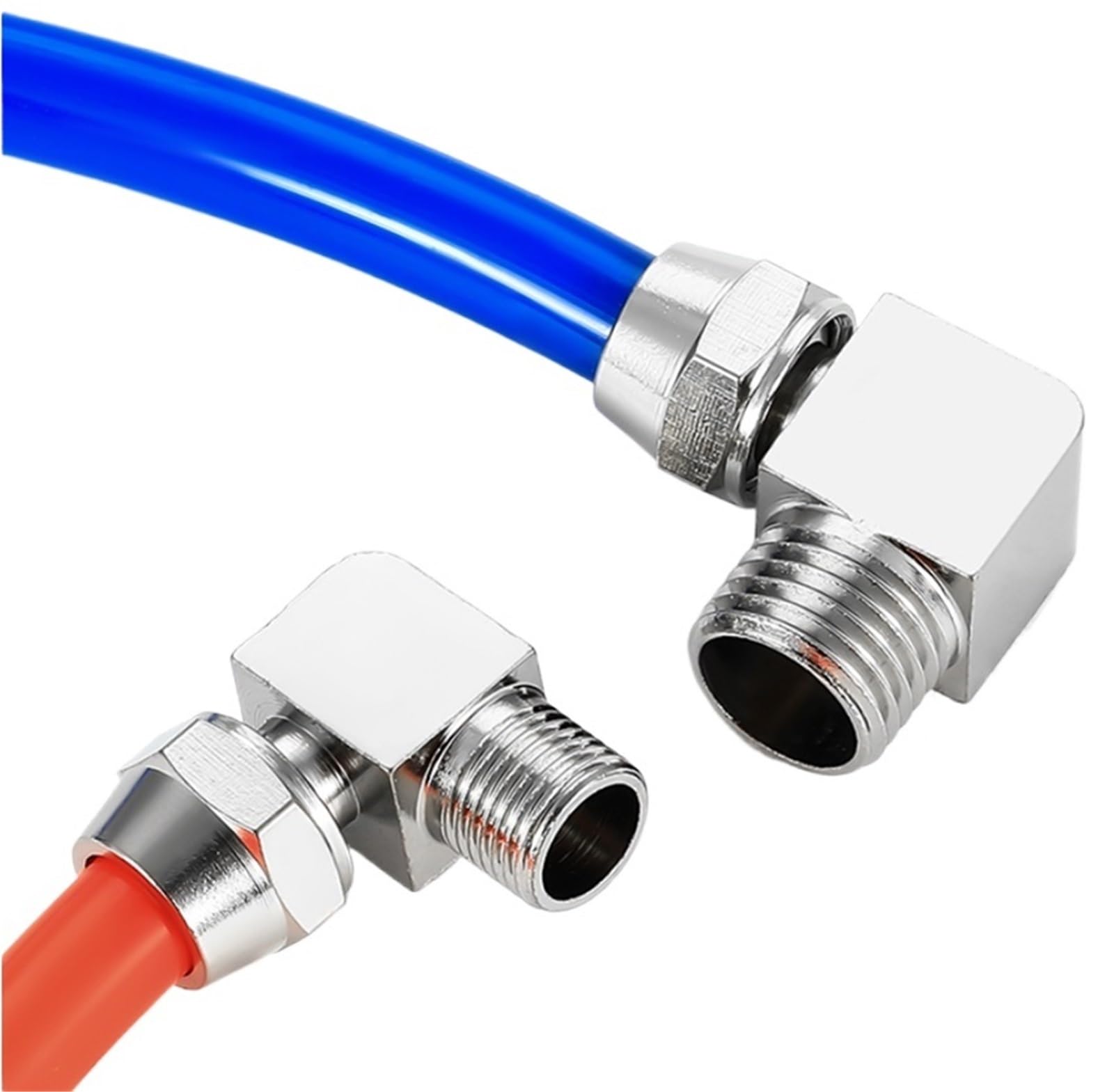 1 Pieza de conexión neumática KPL de Cobre niquelado, Rosca BSPT de 1/8, 1/4, 3/8 y 1/2 Pulgadas, Conector rápido de 4 mm, 6 mm y 8 mm, Conectores de Manguera y Tubo.(OD 10MM,1l2)
