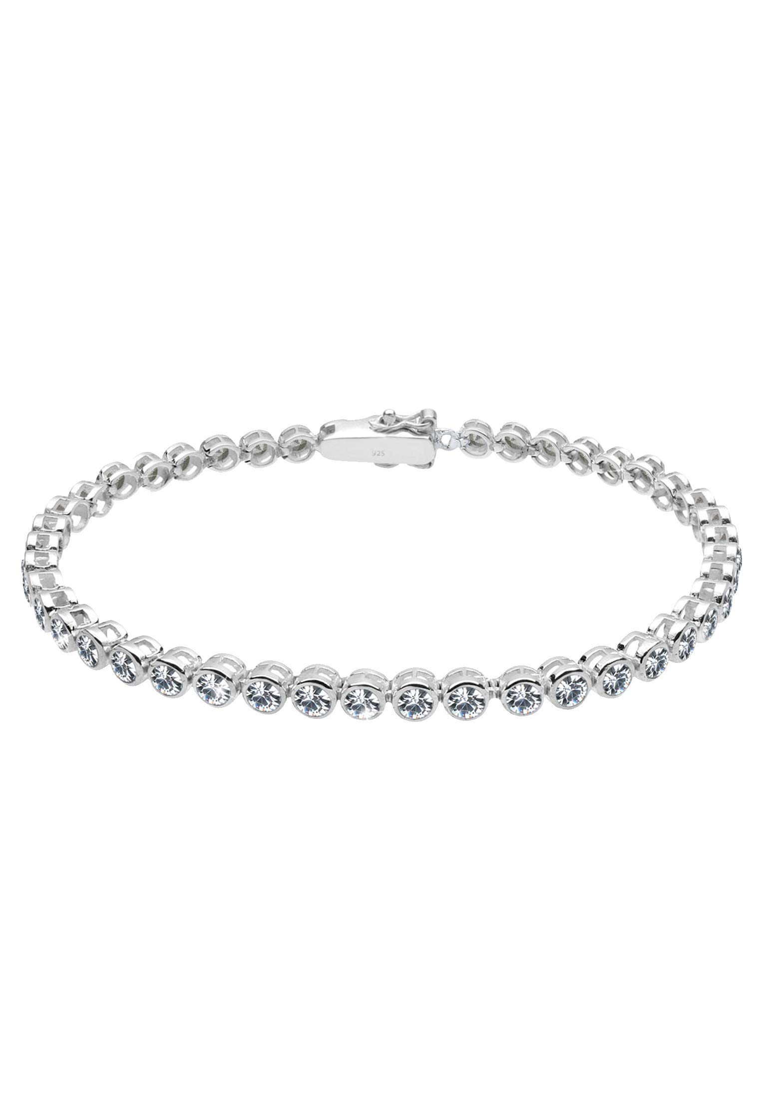 Elli Women's 925 Sterling Silver Xilion Cut Bracelet Of Length 19 cm
