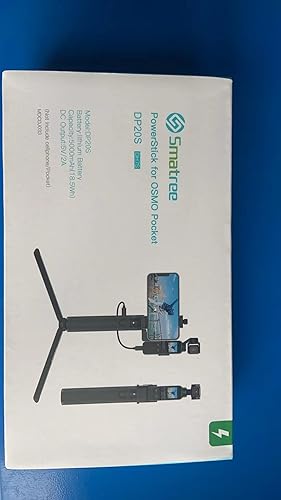 Vista 9 de Smatree Osmo Pocket 2 PowerStick (PowerBank) Compatible con DJI Osmo Pocket 2/Pocket 1, soporte de bolsillo de mano para teléfono inteligente