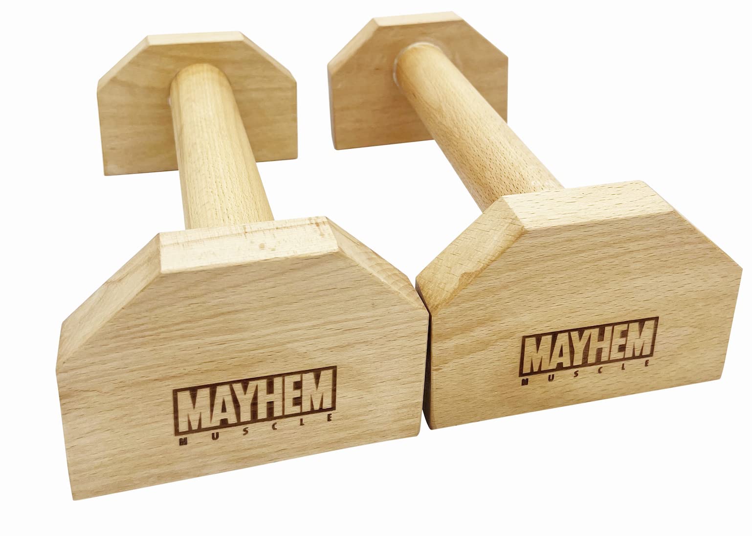 Mayhem Muscle Solid Wood Handstand Push up Bars Non Slip Calisthenics Planche Home Gym Workout parallettes Parallel l p Sits Solid Stands (12 inches) (B0BVQKM1KL) Amazon Price History, Amazon Price Tracker