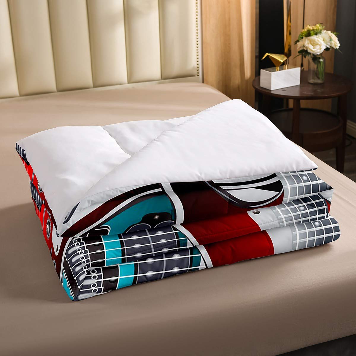 HOMBYS - Juego De Edredón De 3 Piezas De Gran Tamaño King De 120 X 132 Pulgadas, Reversible, Ligero, Juego De Edredón De Verano De Alaska (Alaska King 120 X 132, Blanco